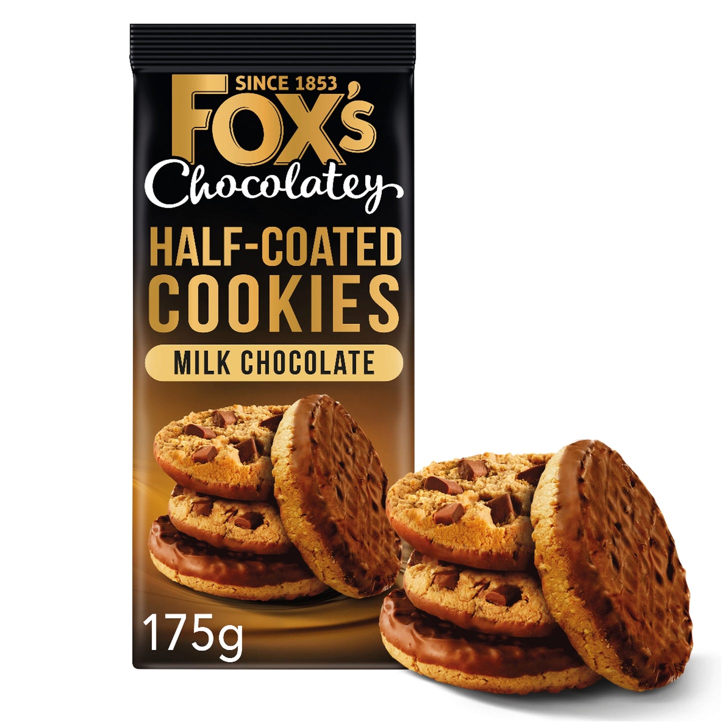 Fox's Half Coated Milk Chocolate Cookies 175G — image 1