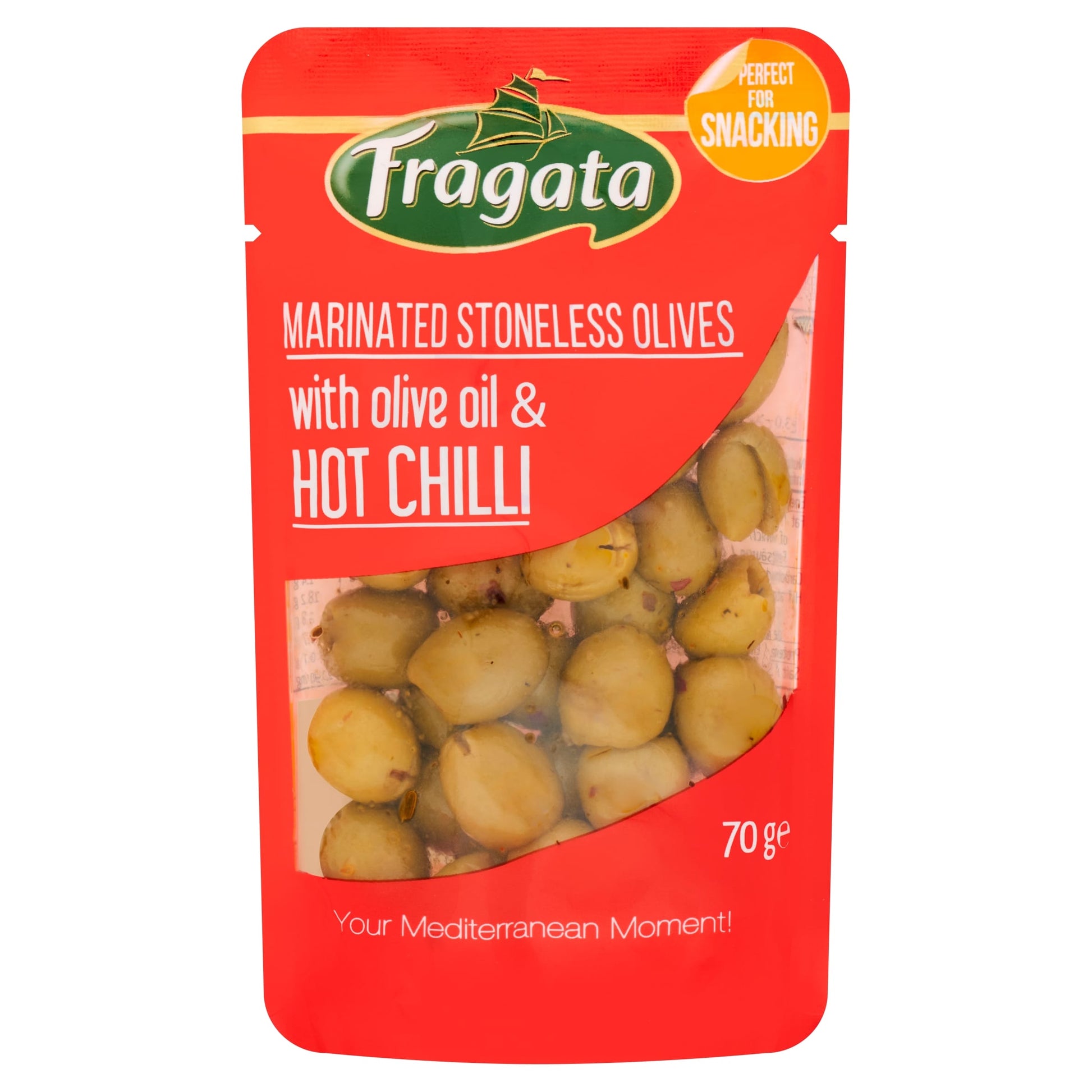 Fragata Marinated Stoneless Olives with Olive Oil & Hot Chilli 70g — image 1