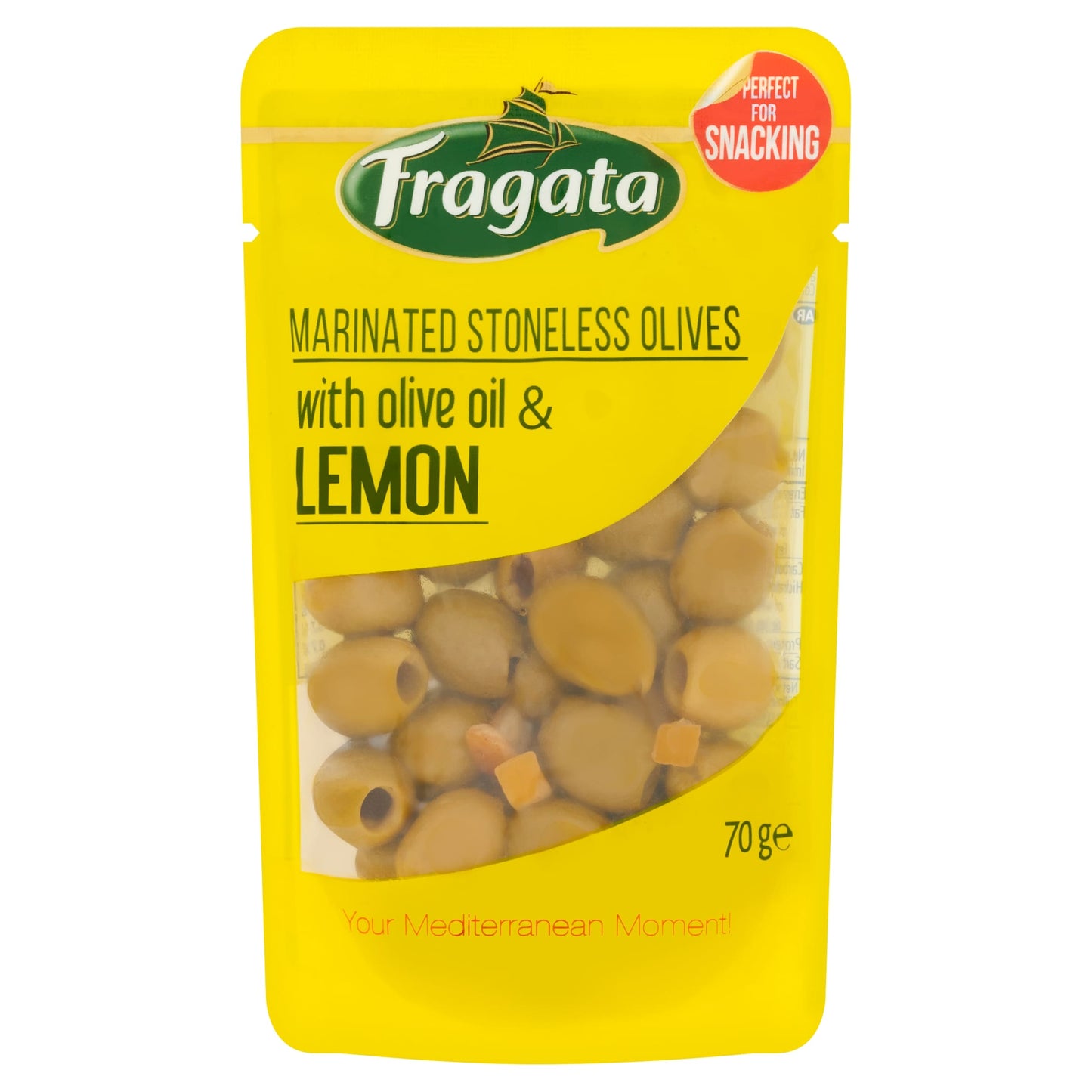 Fragata Marinated Stoneless Olives with Olive Oil & Lemon 70g — image 1