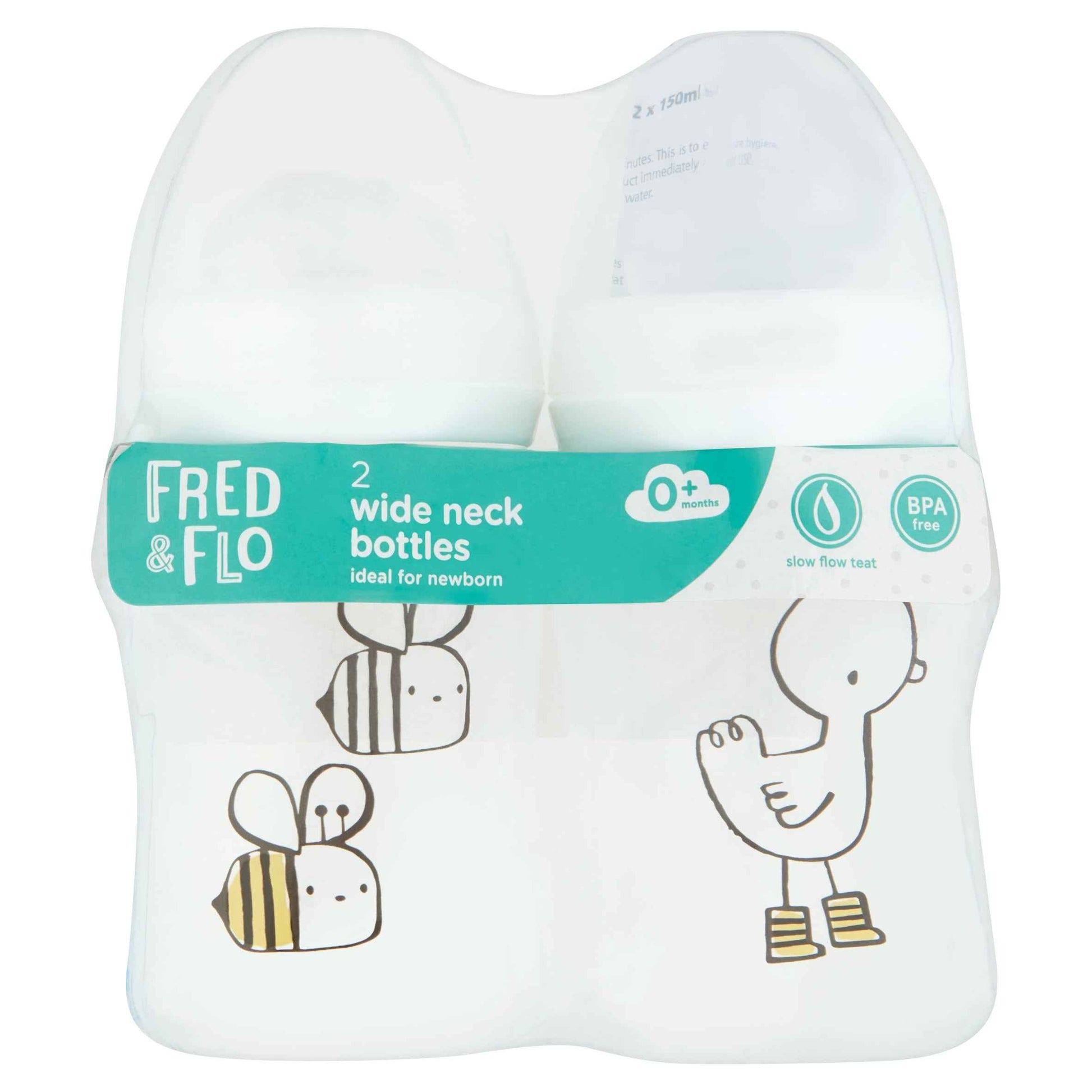 FRED & FLO Newborn Bottle 2 X 150ml