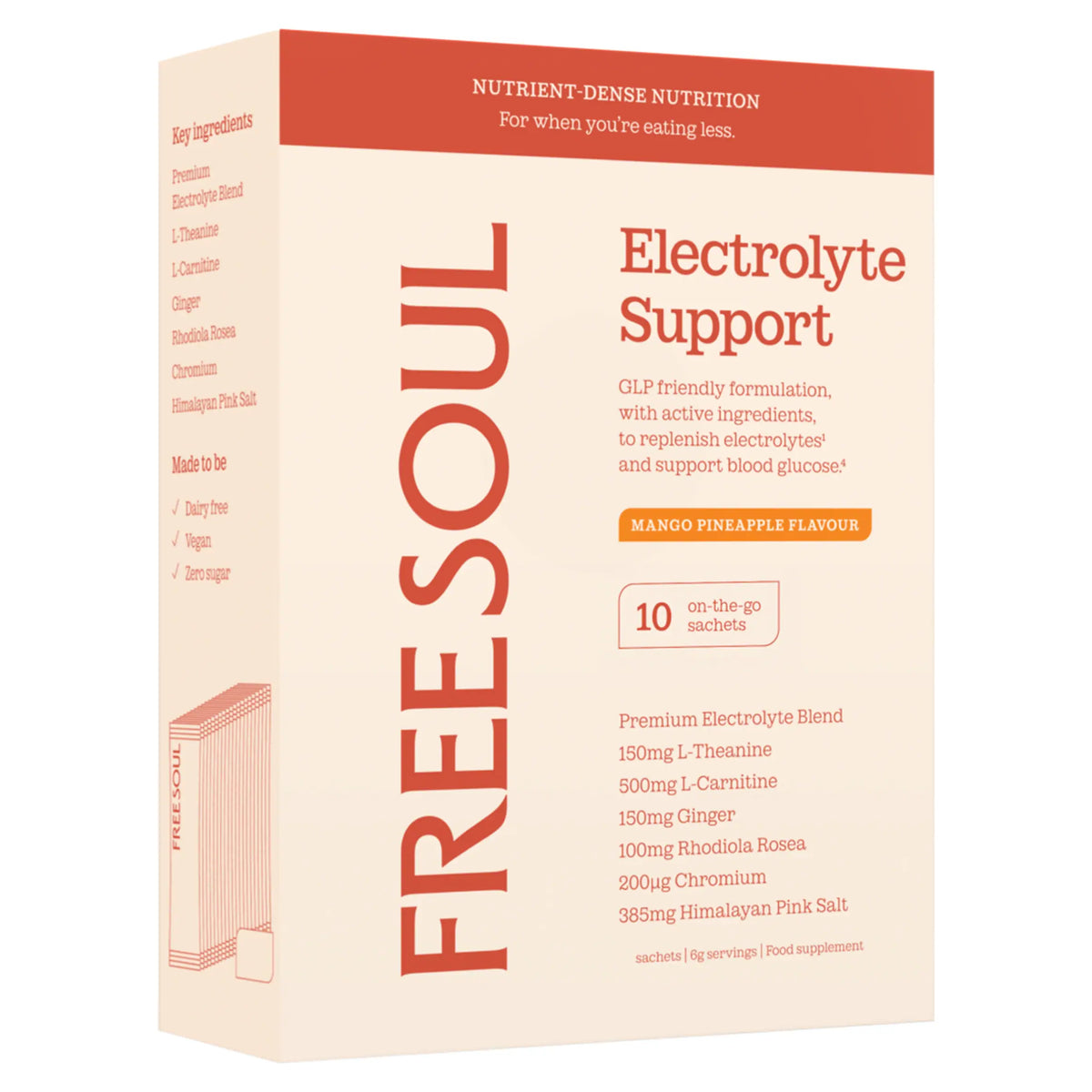 Free Soul Electrolyte Support Mango Pineapple Flavour 10 Sachets 57g — image 1