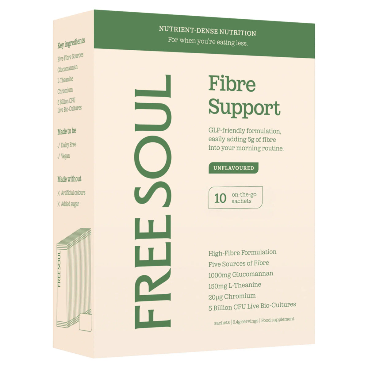 Free Soul Fibre Support Unflavoured 10 Sachets 64g — image 1