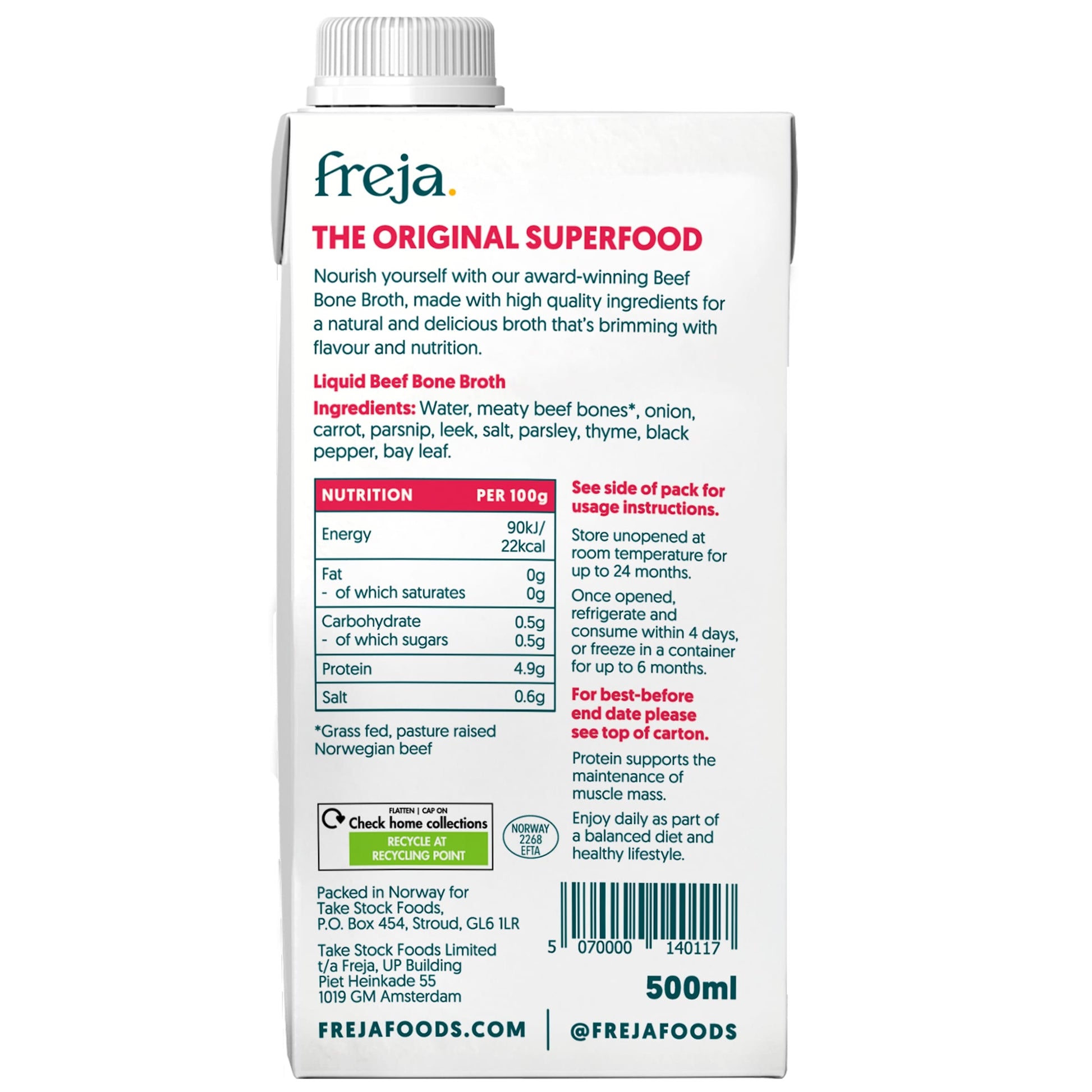 Freja Beef Bone Broth 500ml — image 3
