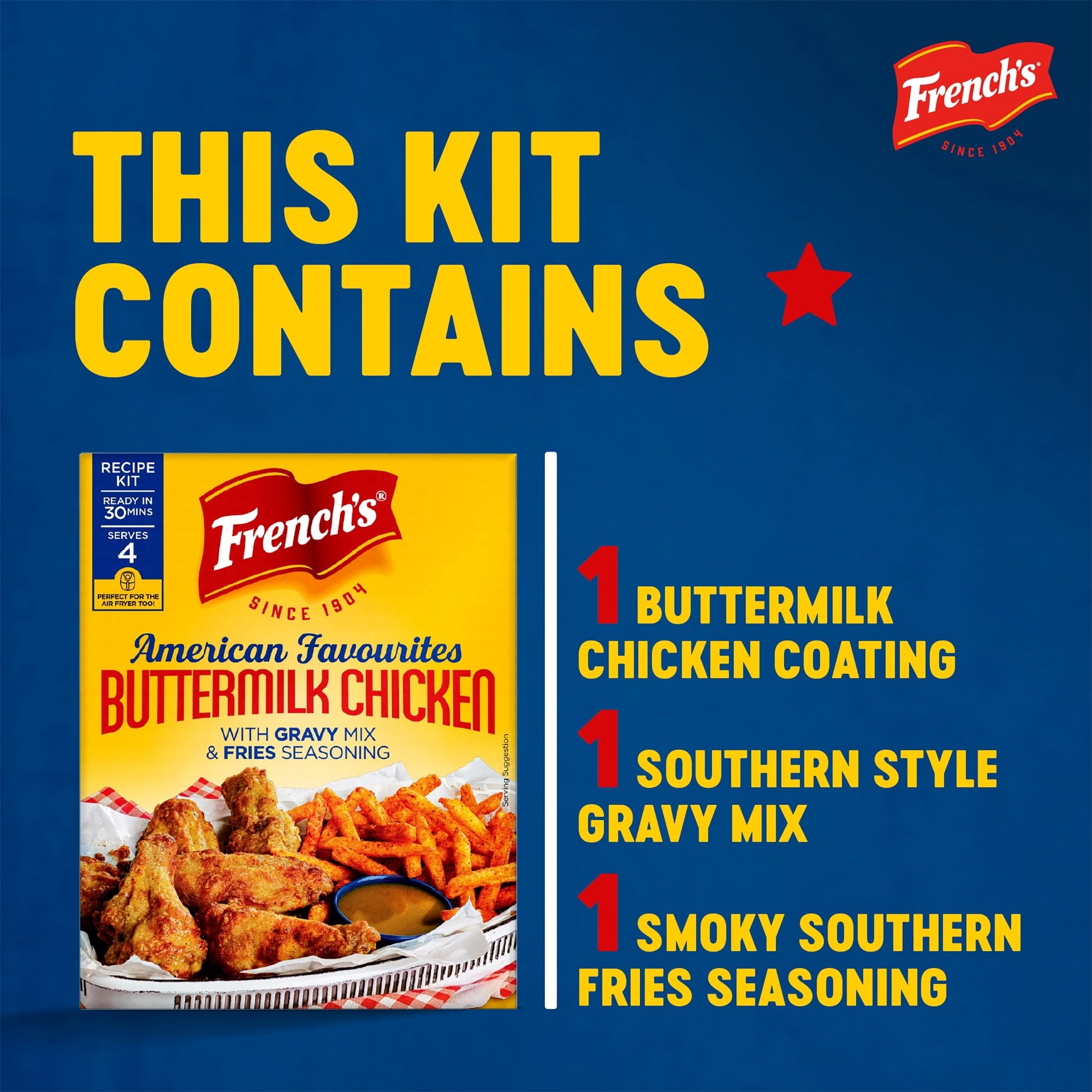 French's Buttermilk Chicken with Fries Seasoning Recipe Kit 85G — image 3