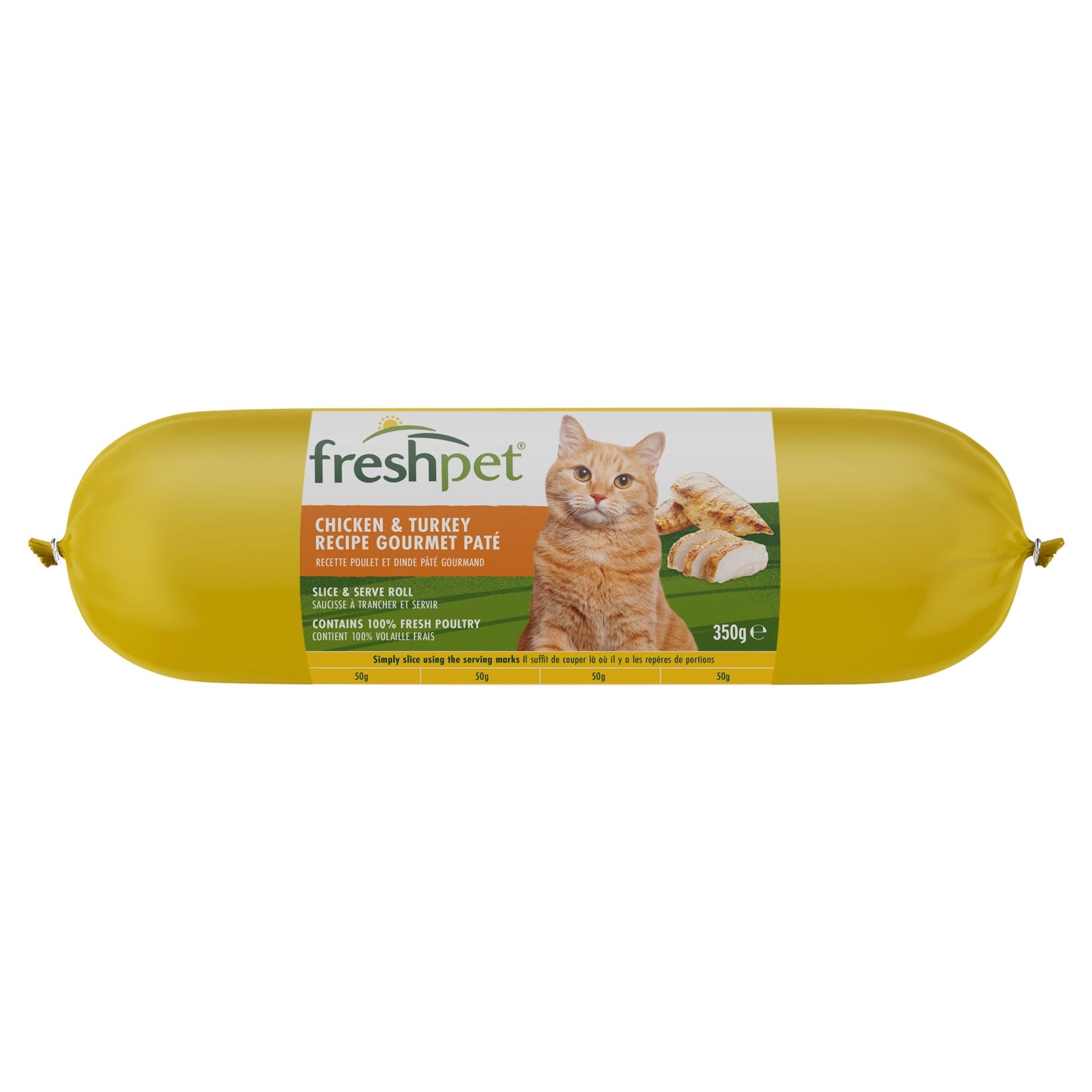 Freshpet Chicken & Turkey Gourmet Pate Fresh Cat Food Roll 350g — image 1