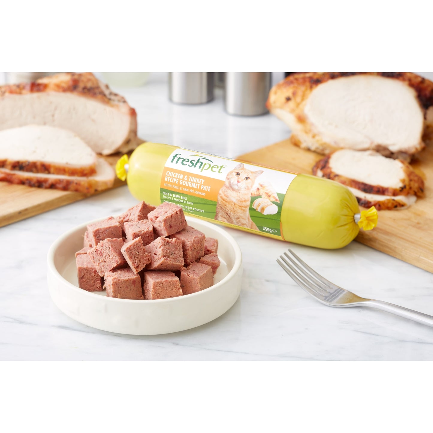 Freshpet Chicken & Turkey Gourmet Pate Fresh Cat Food Roll 350g — image 2