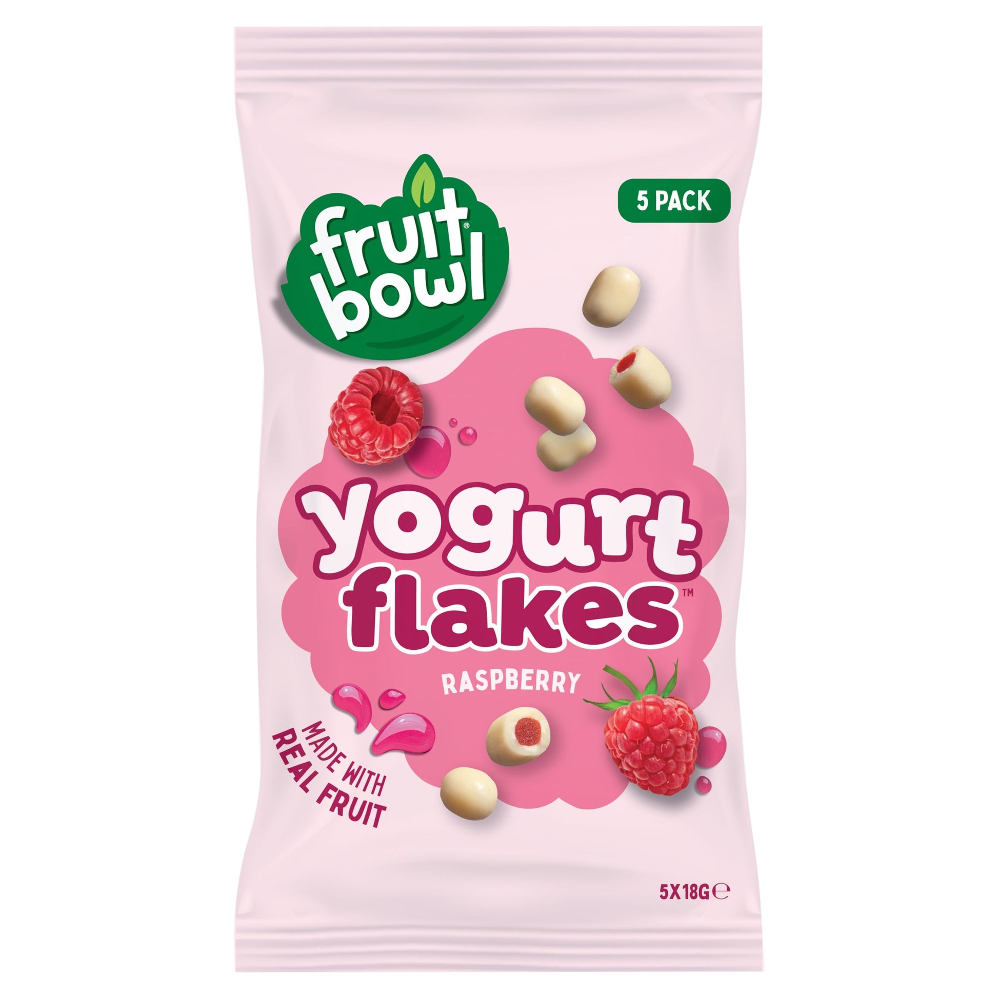 Fruit Bowl Raspberry Yogurt Flakes 5 x 18g — image 1
