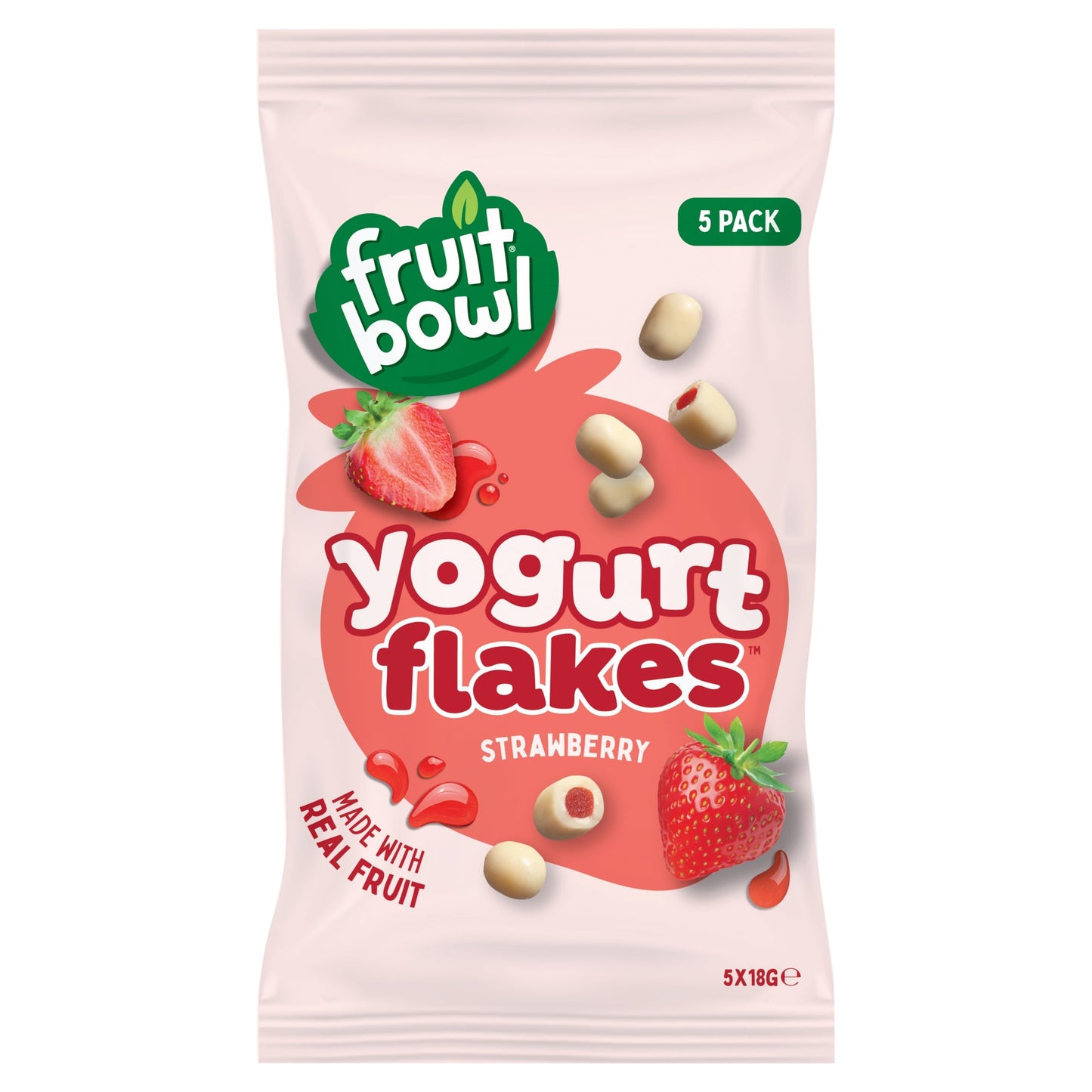 Fruit Bowl Strawberry Yogurt Flakes 5 x 18g — image 1