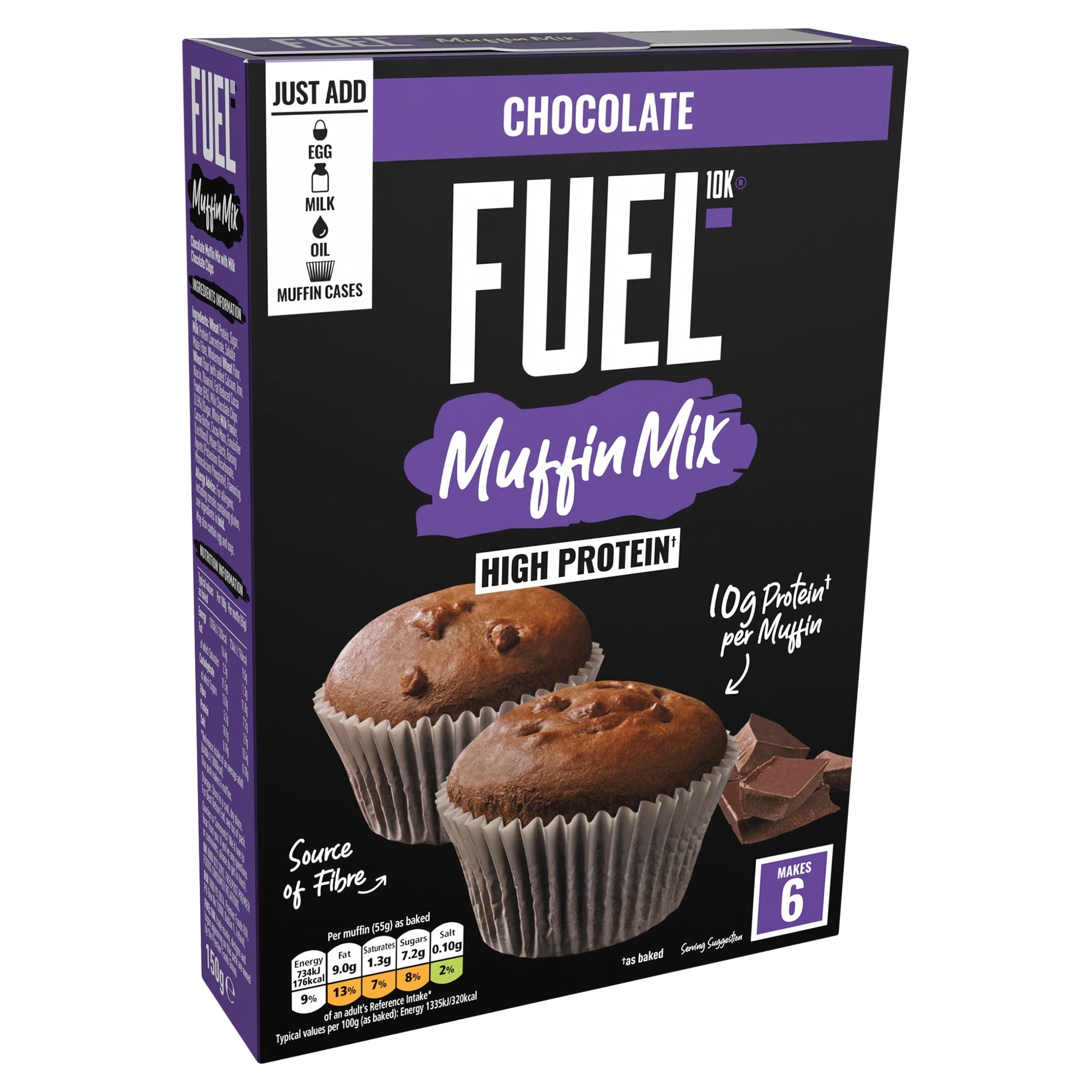 FUEL10K Baking High Protein Chocolate Muffin Cake Mix 150g — image 2