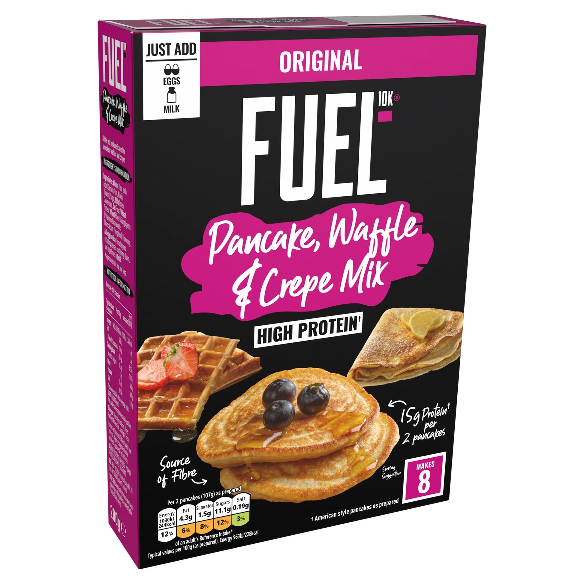 FUEL10K Baking High Protein Pancake, Waffle & Crepe Mix 200g — image 2