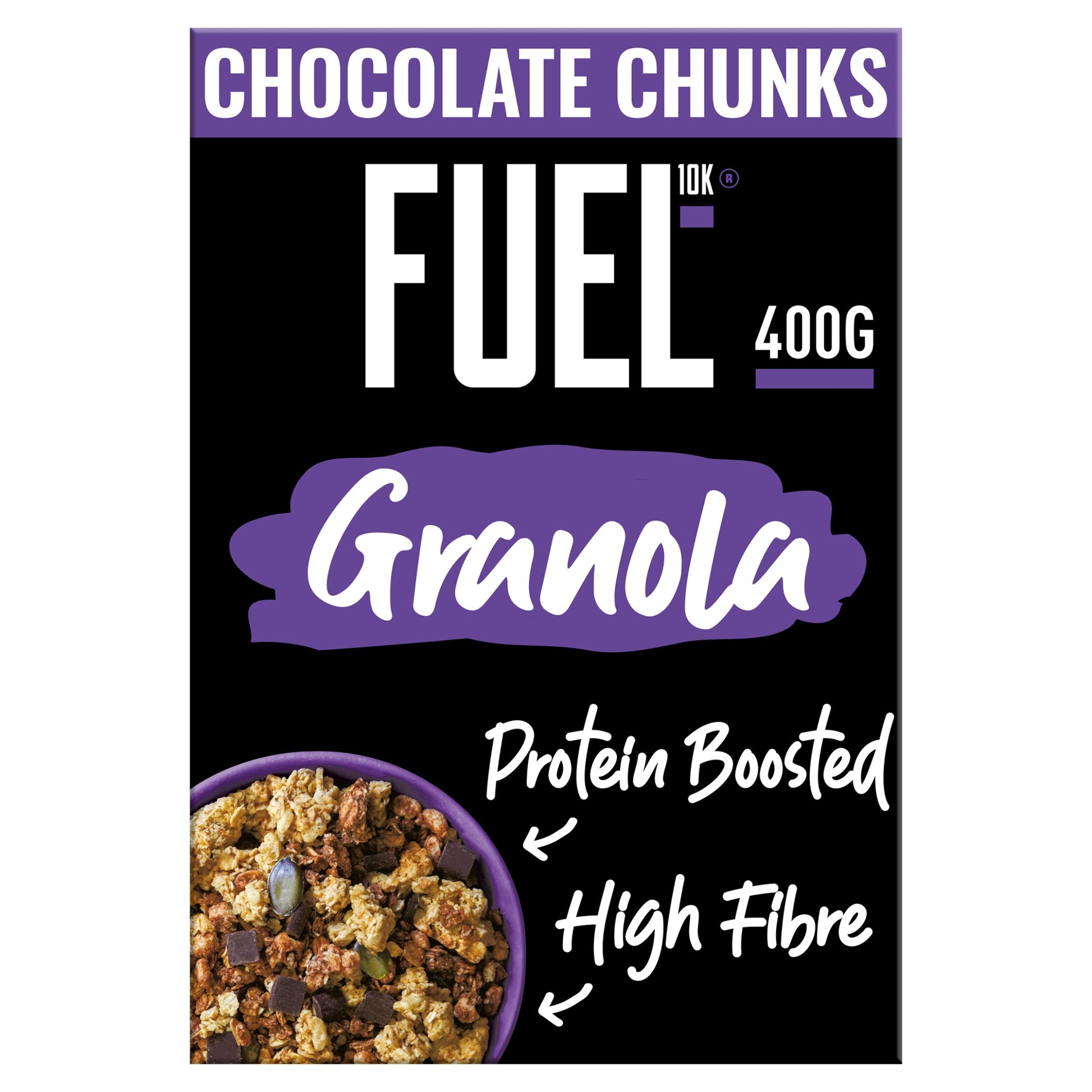 FUEL10K Chocolate Chunks Protein Granola Breakfast Cereal 400g — image 1