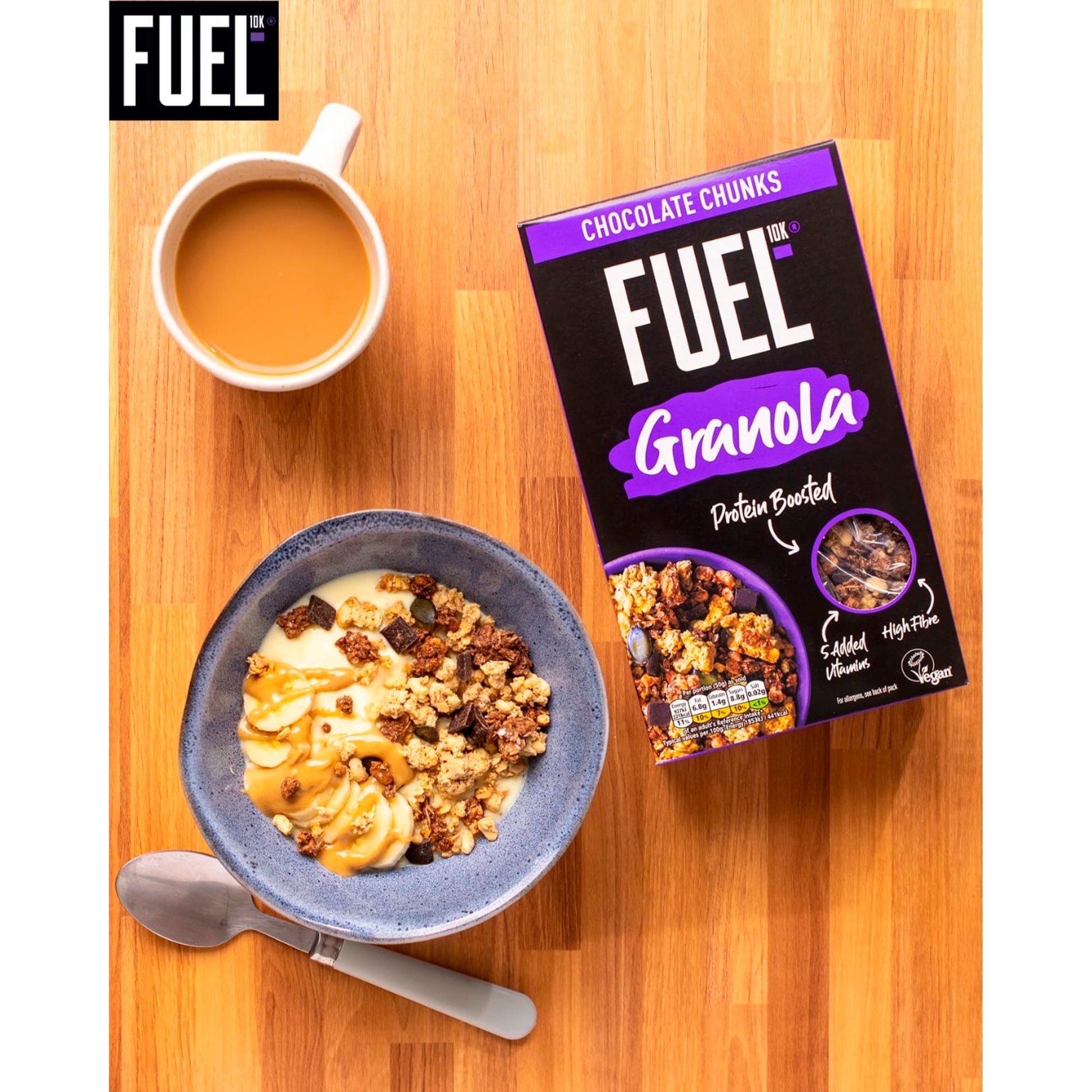 FUEL10K Chocolate Chunks Protein Granola Breakfast Cereal 400g — image 3