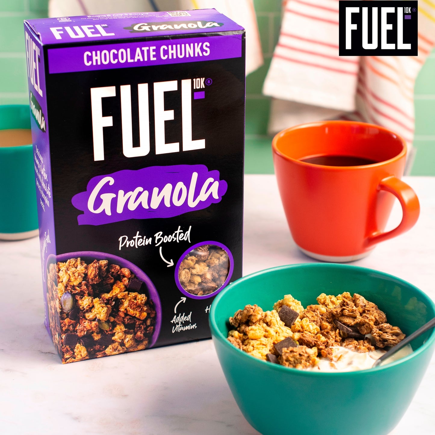 FUEL10K Chocolate Chunks Protein Granola Breakfast Cereal 400g — image 4