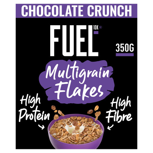FUEL10K Chocolate Multigrain Flakes High Protein Breakfast Cereal 350g — image 1