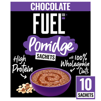 FUEL10K Chocolate Protein Porridge Oat Cereal Sachets 10x36g — image 1