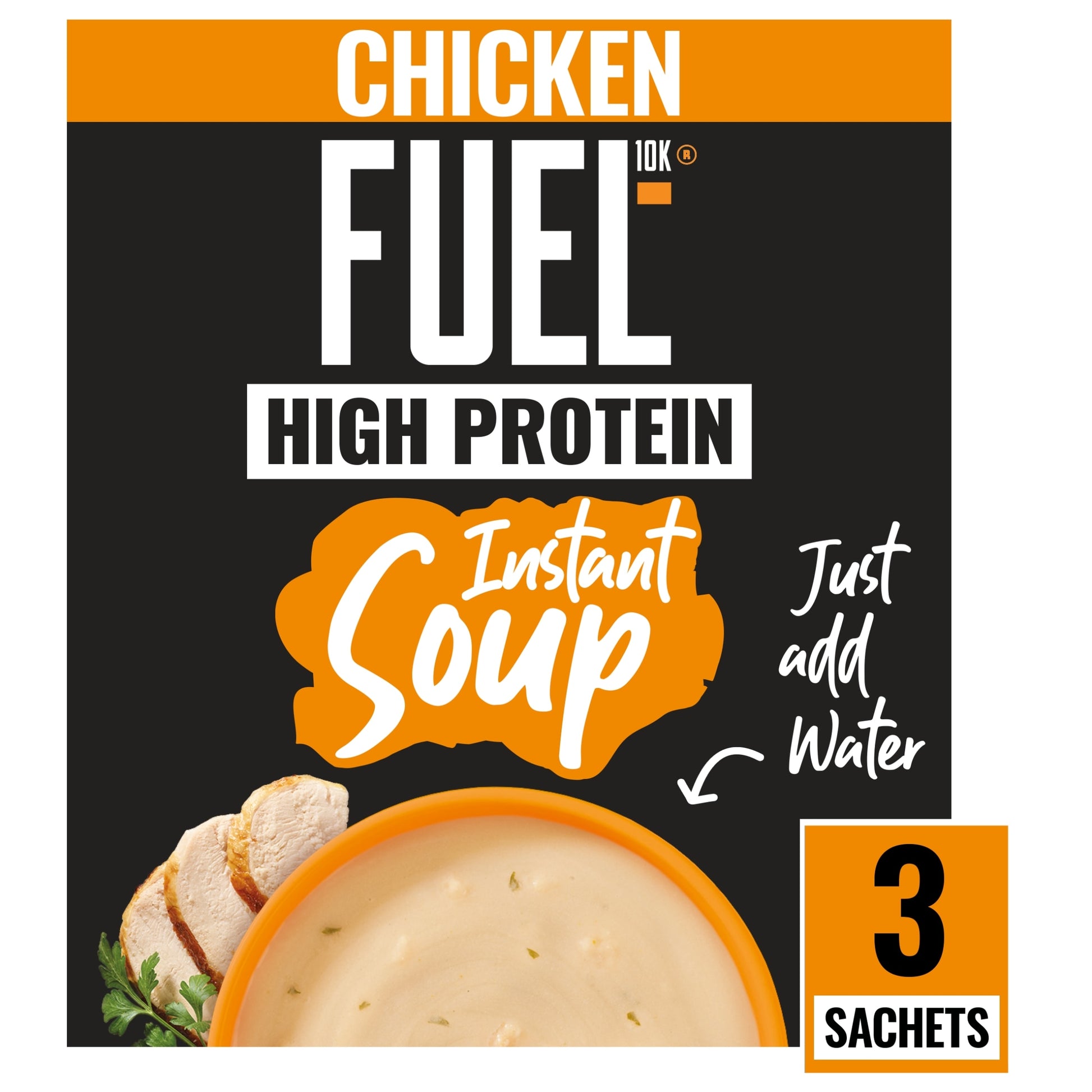 FUEL10K High Protein Chicken Instant Cup Soup 3 Packet 73g — image 1