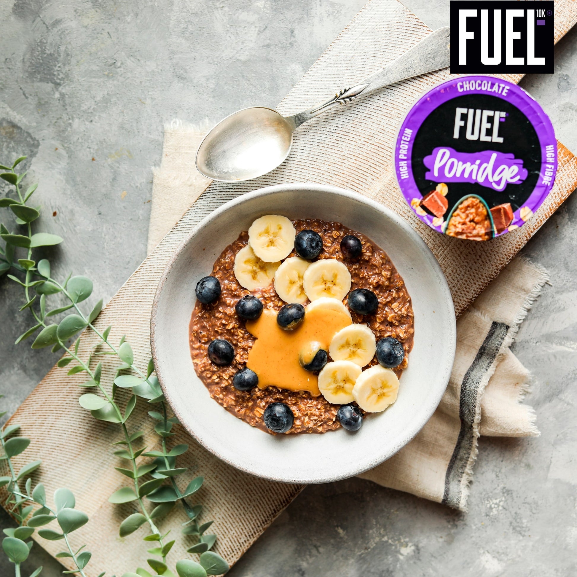 FUEL10K High Protein Chocolate Porridge Oat Cereal Pot 70g — image 3