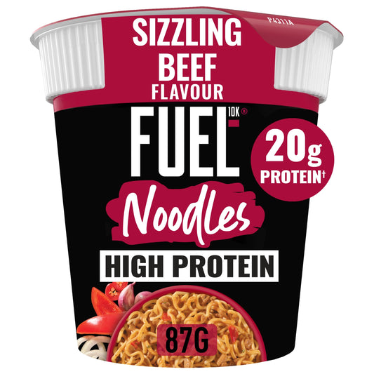FUEL10K High Protein Sizzling Beef Instant Noodles Snack Pot 87g — image 1
