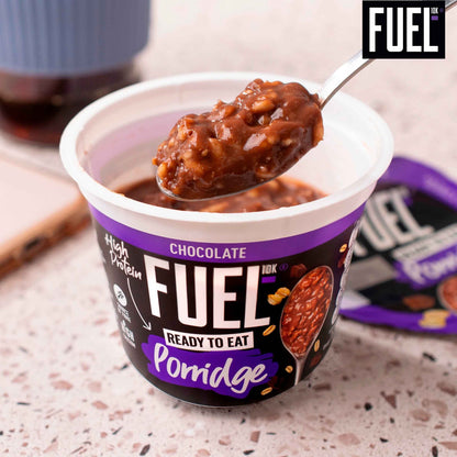 FUEL10k Ready To Eat Protein Porridge Oat Cereal Pot Chocolate 210g