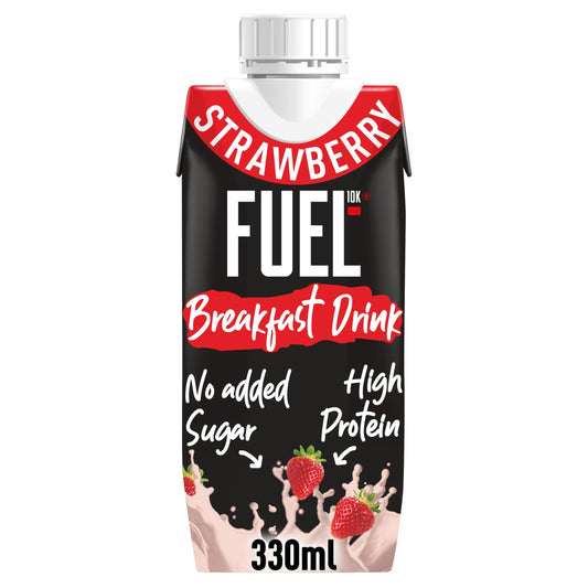 FUEL10K Strawberry High Protein Milk Breakfast Drink 330ml — image 1