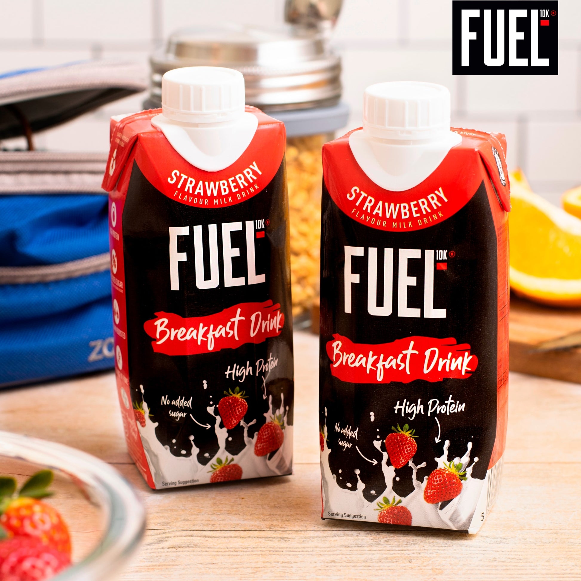 FUEL10K Strawberry High Protein Milk Breakfast Drink 330ml — image 3