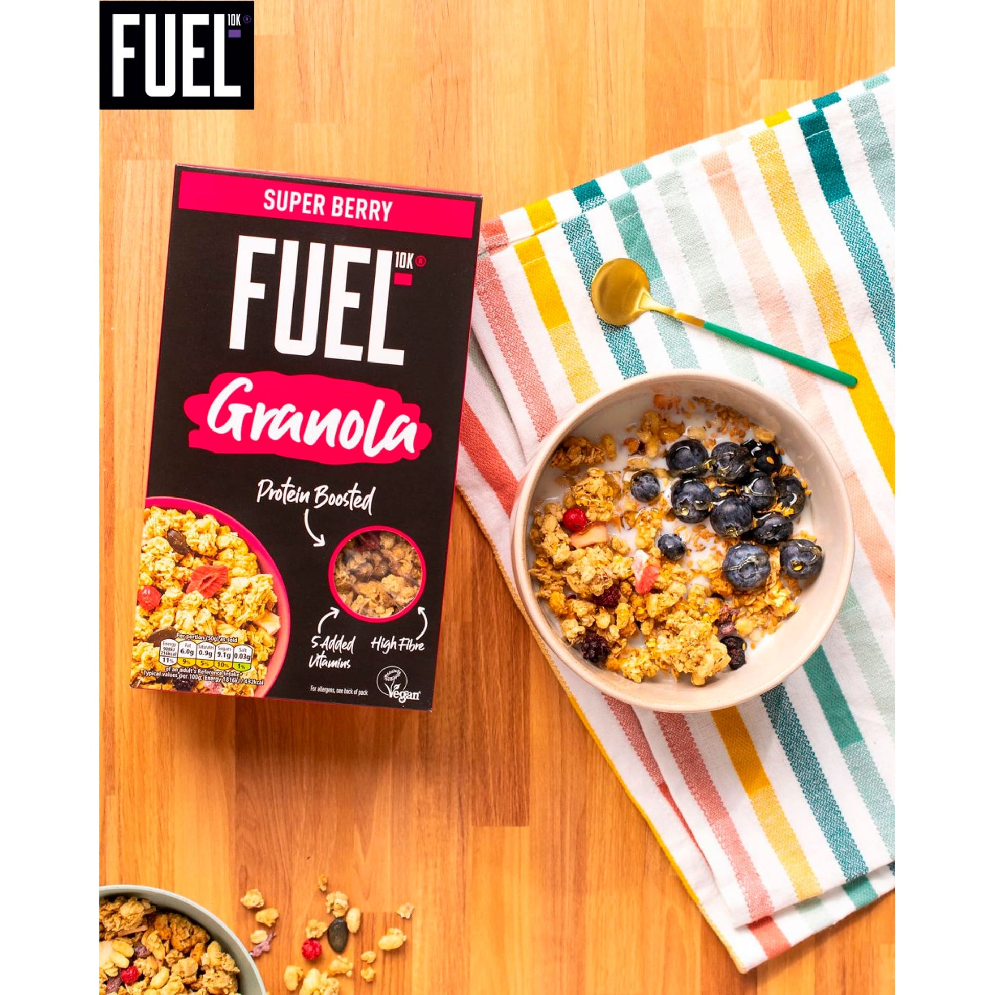 FUEL10K Super Berry Protein Granola Breakfast Cereal 400g — image 4