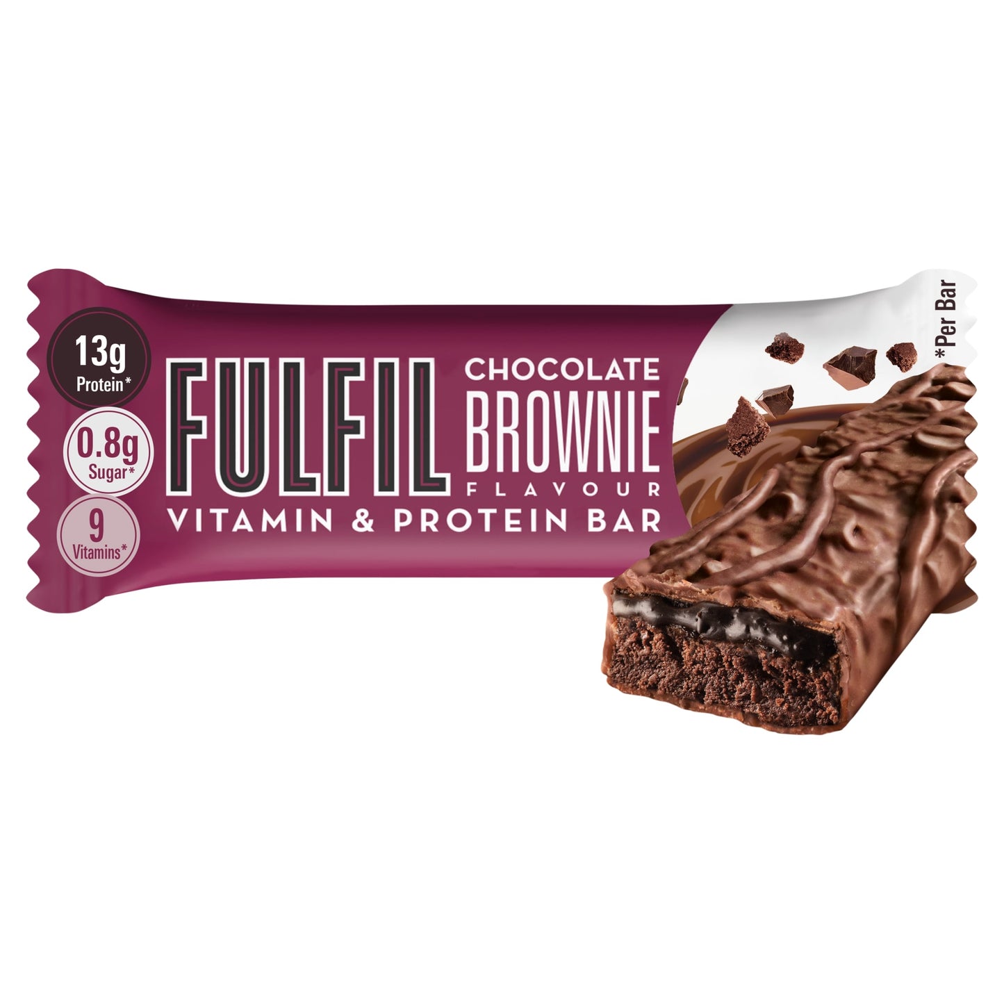 Fulfil Chocolate Brownie Flavour Vitamin & Protein Bar 40g — image 1