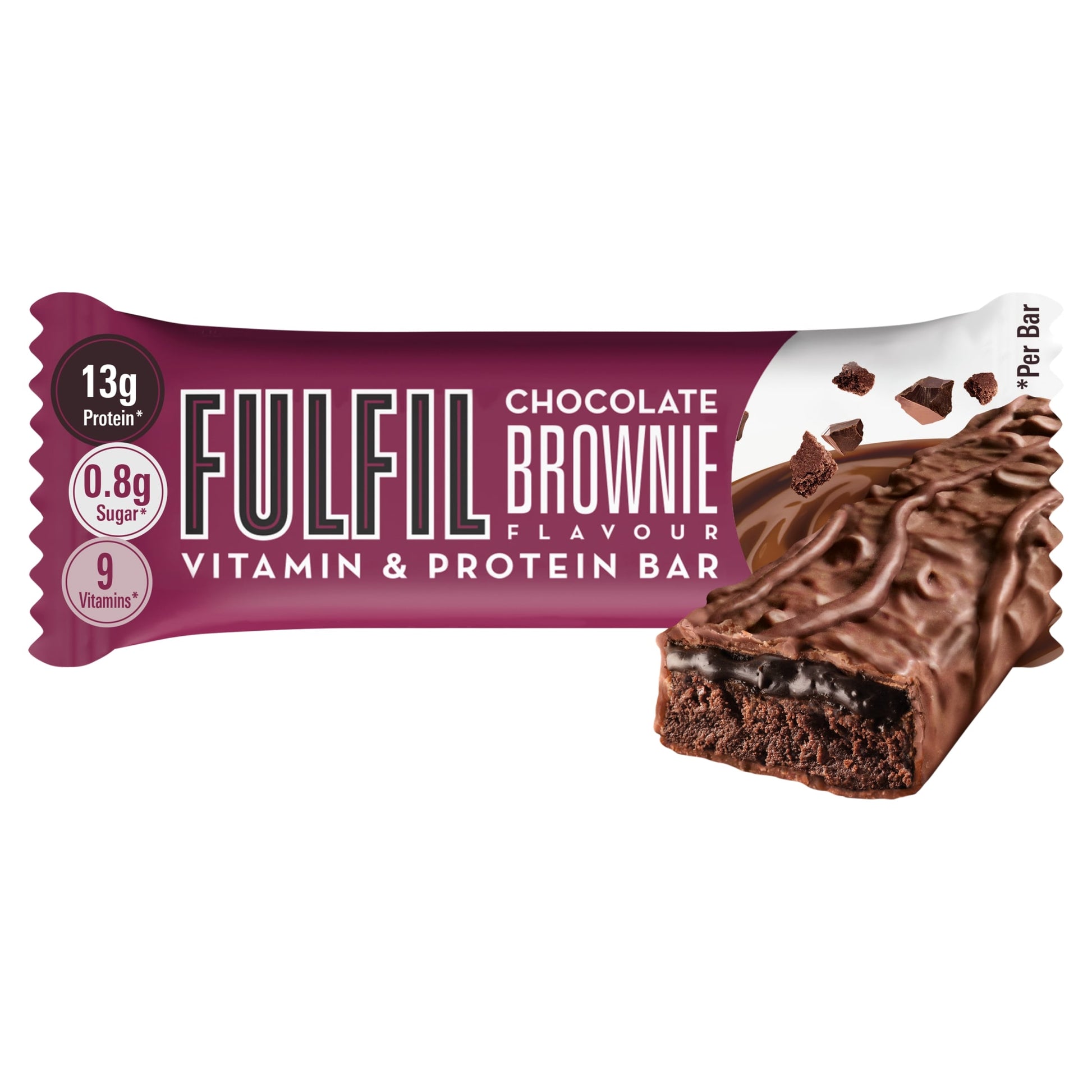 Fulfil Chocolate Brownie Flavour Vitamin & Protein Bar 40g — image 1