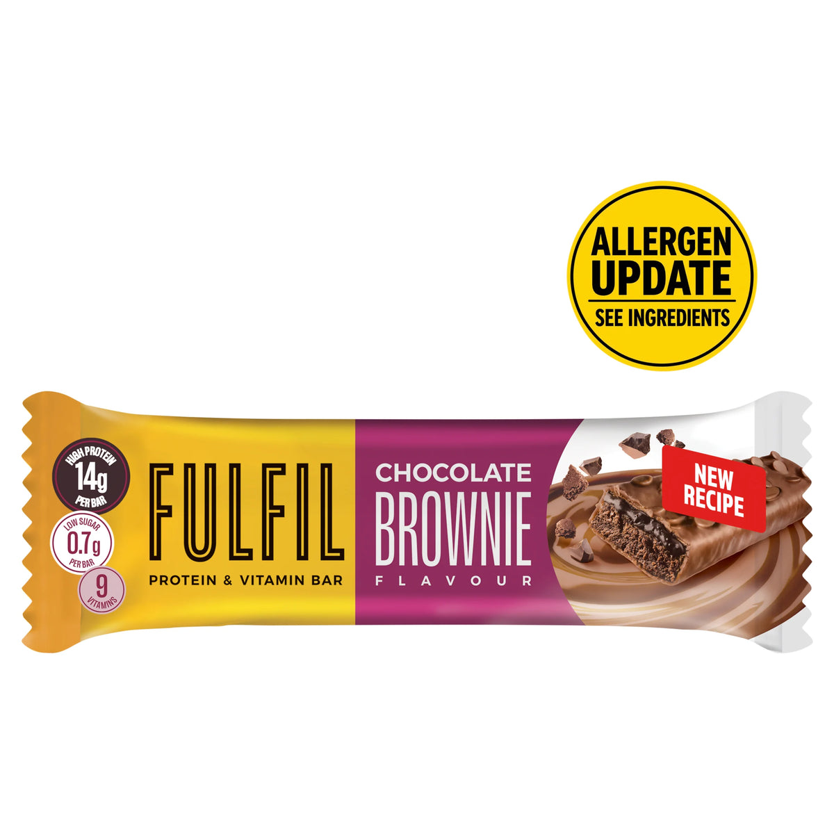 Fulfil Chocolate Brownie Protein & Vitamin Bar 40g — image 1