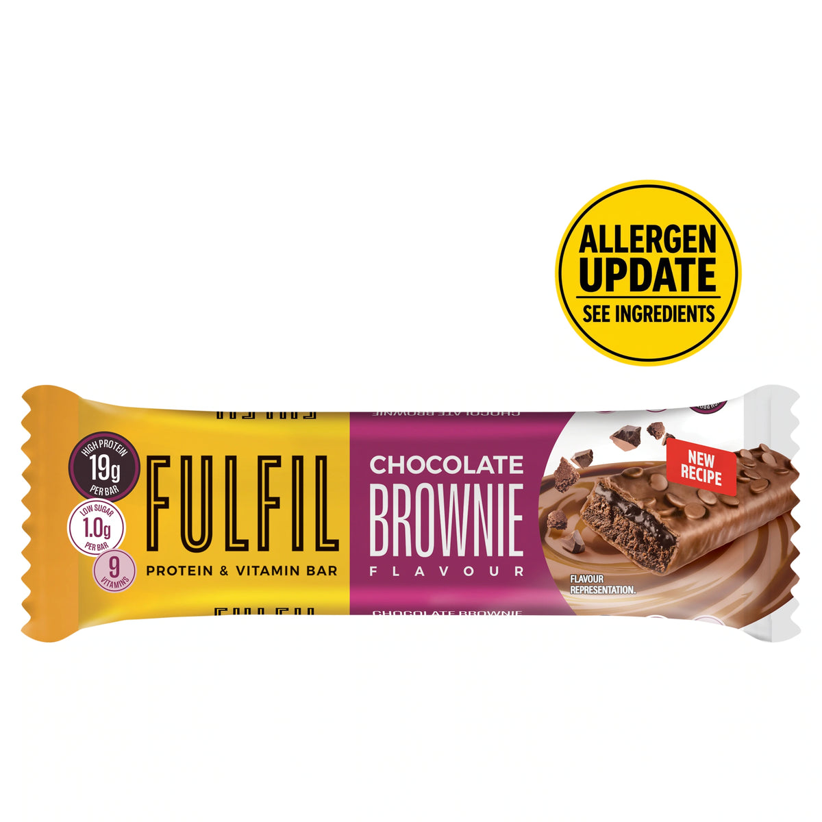 Fulfil Chocolate Brownie Protein & Vitamin Bar 55g — image 1