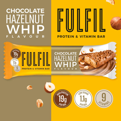 Fulfil Chocolate Hazelnut Whip Flavour Protein & Vitamin Bar 55g — image 2