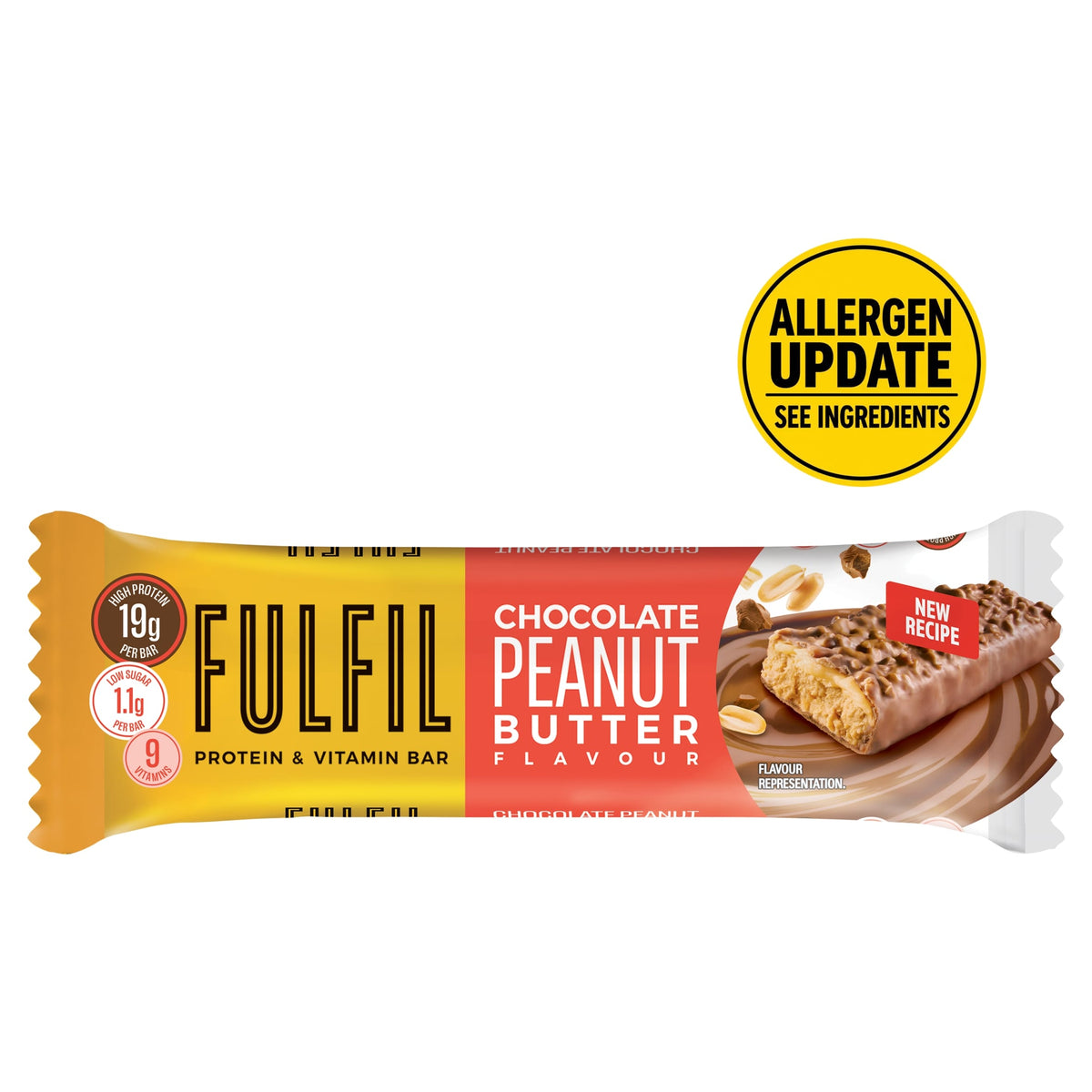 Fulfil Chocolate Peanut Butter Protein & Vitamin Bar 55g — image 1