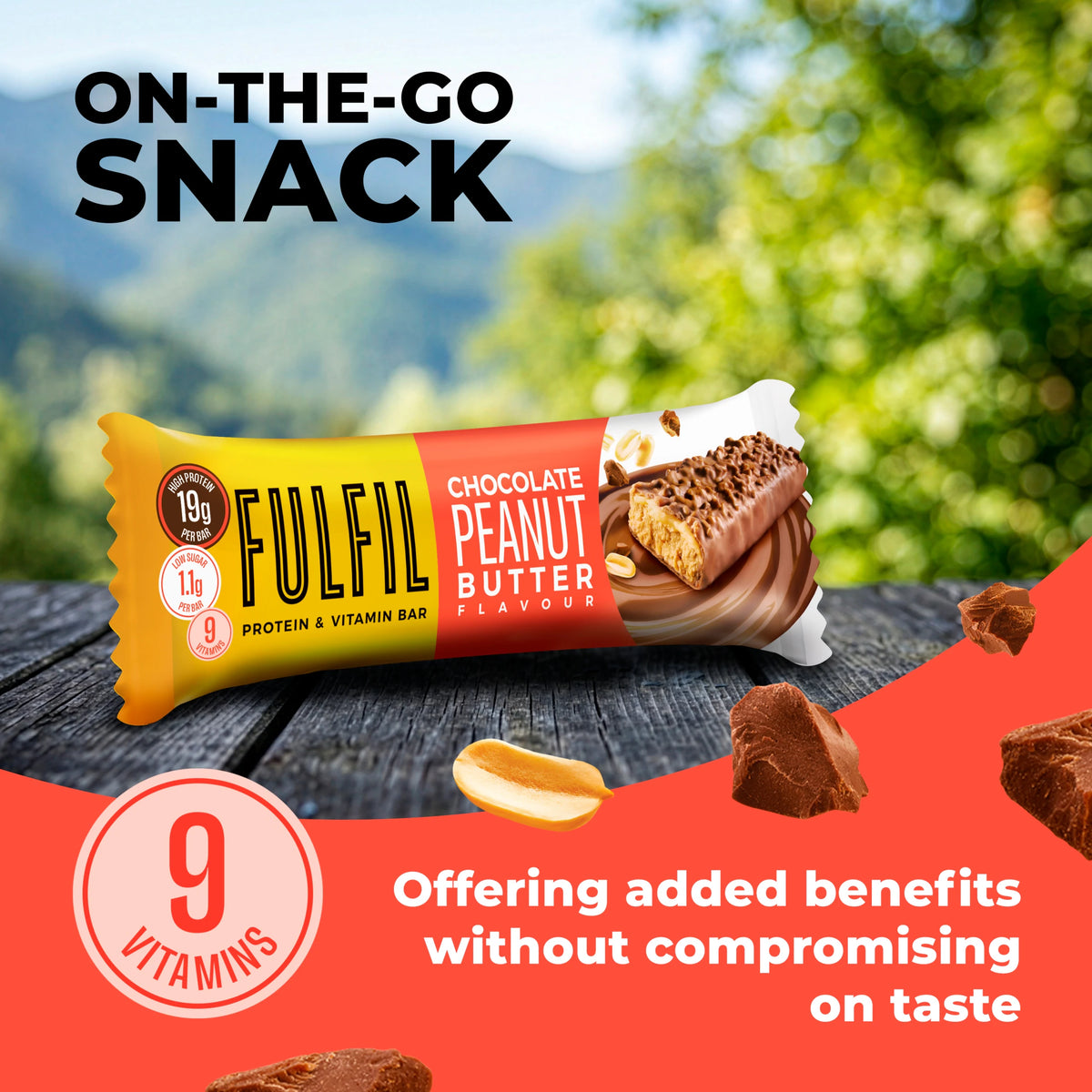 Fulfil Chocolate Peanut Butter Protein & Vitamin Bar 55g — image 4