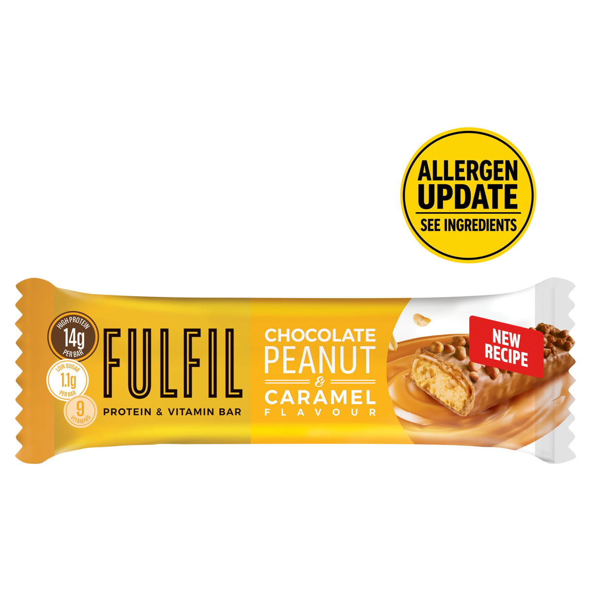 Fulfil Chocolate Peanut Caramel Protein & Vitamin Bar 40g — image 1