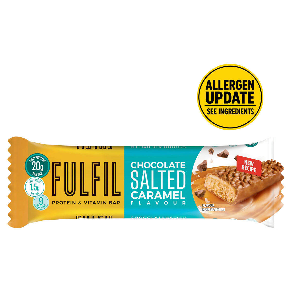 Fulfil Chocolate Salted Caramel Protein & Vitamin Bar 55g — image 1