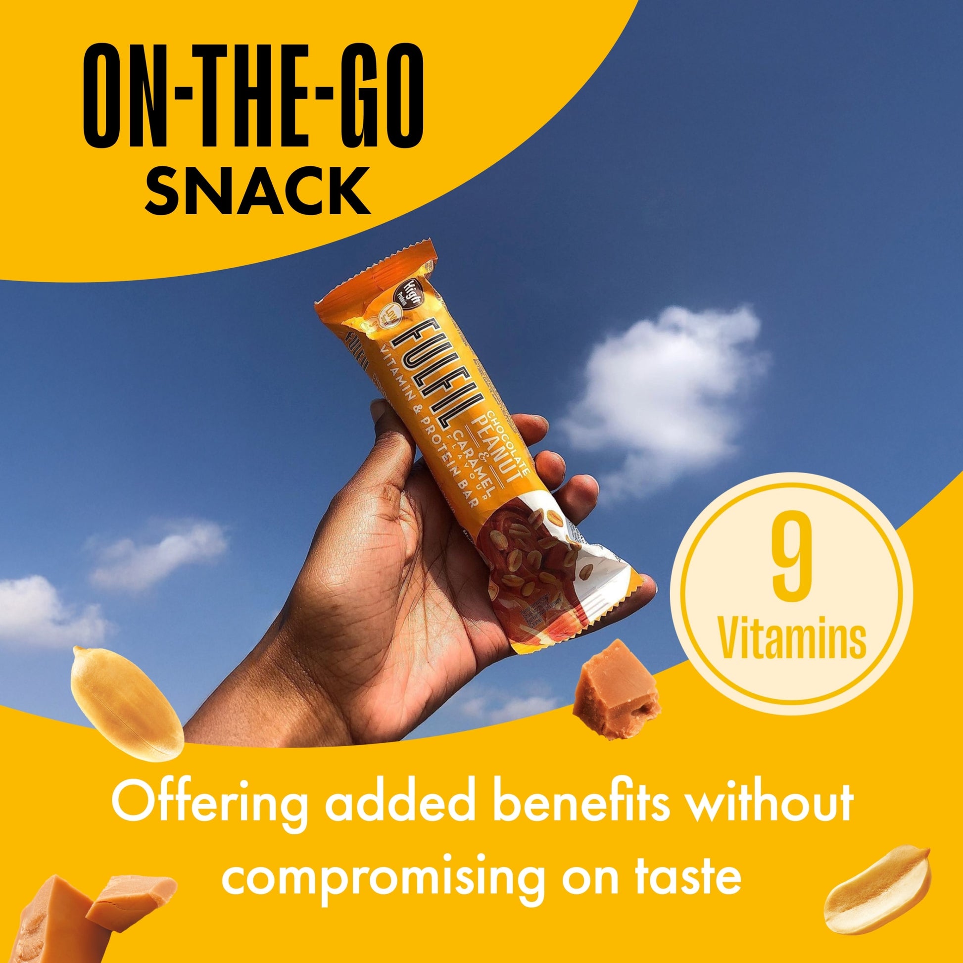 Fulfil Peanut & Caramel Vitamin & Protein Bar 40G — image 4