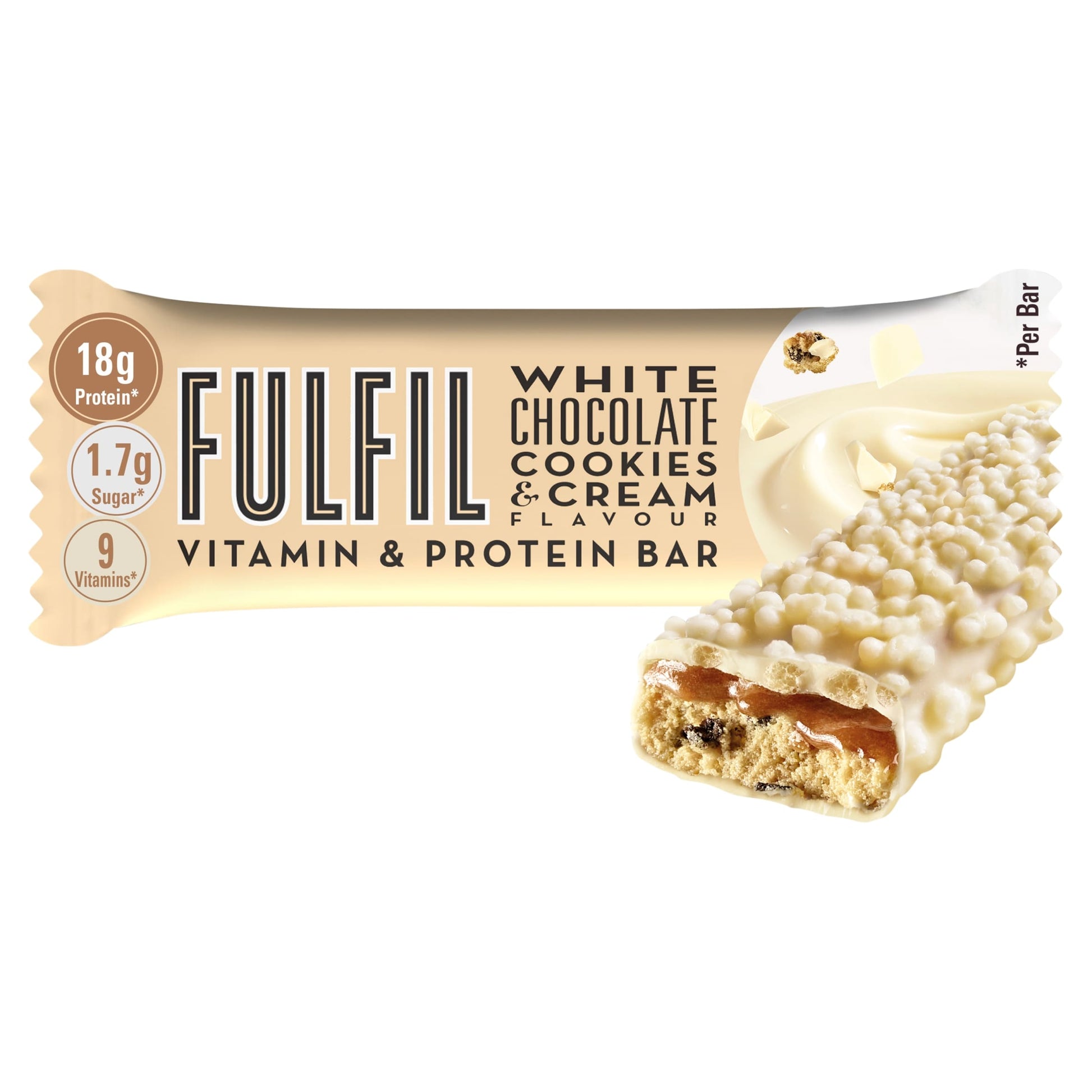 Fulfil Protein Bar - White Chocolate Cookies and Cream 55g — image 1