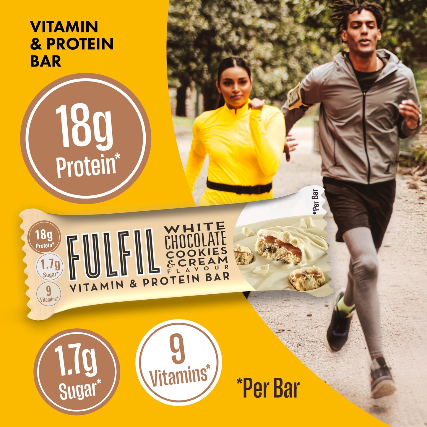 Fulfil Protein Bar - White Chocolate Cookies and Cream 55g — image 2