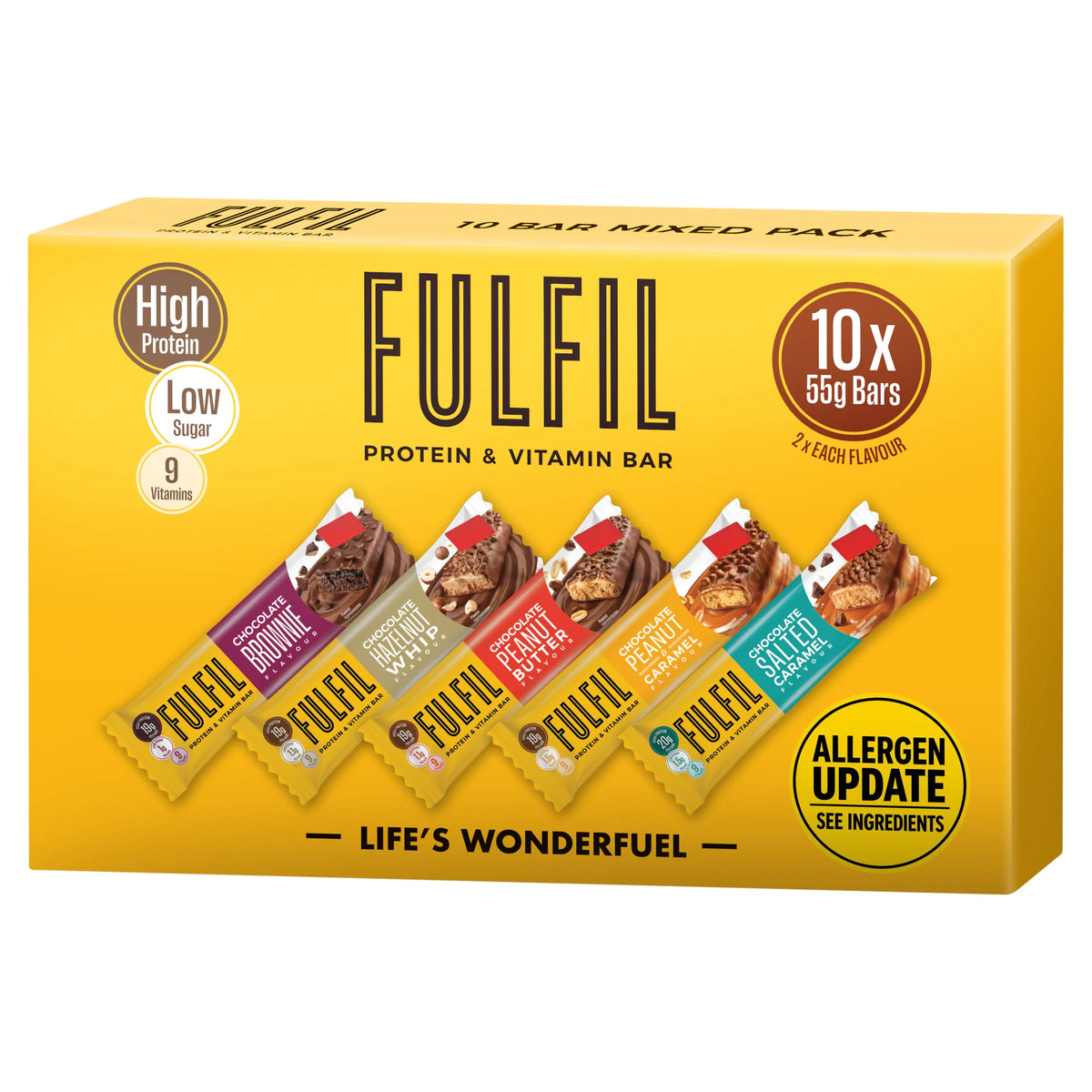 Fulfil Protein & Vitamin Bar Mixed Pack 10x55g — image 1