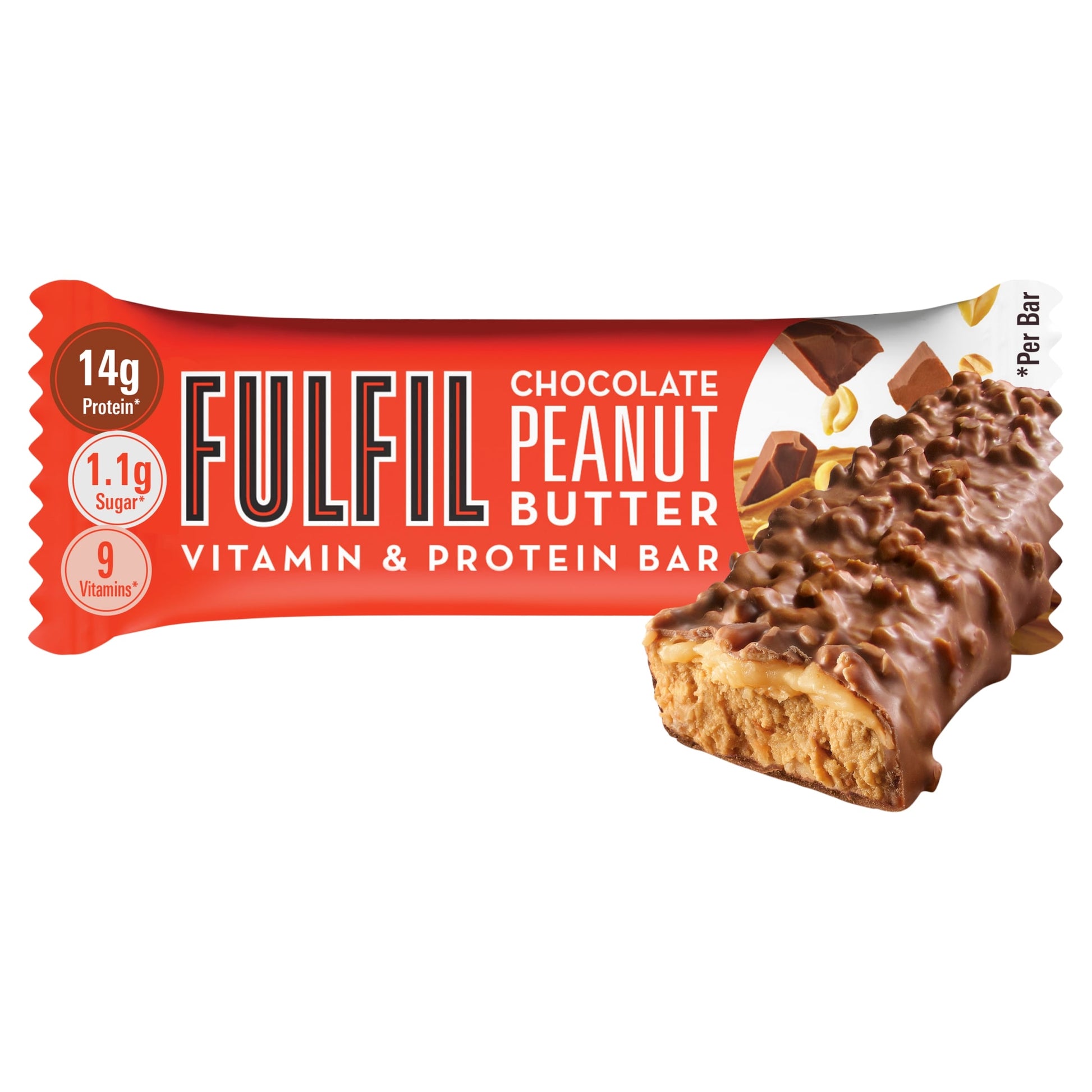 Fulfil Vitamin & Protein Bar - Chocolate Peanut Butter Flavour 40g — image 1