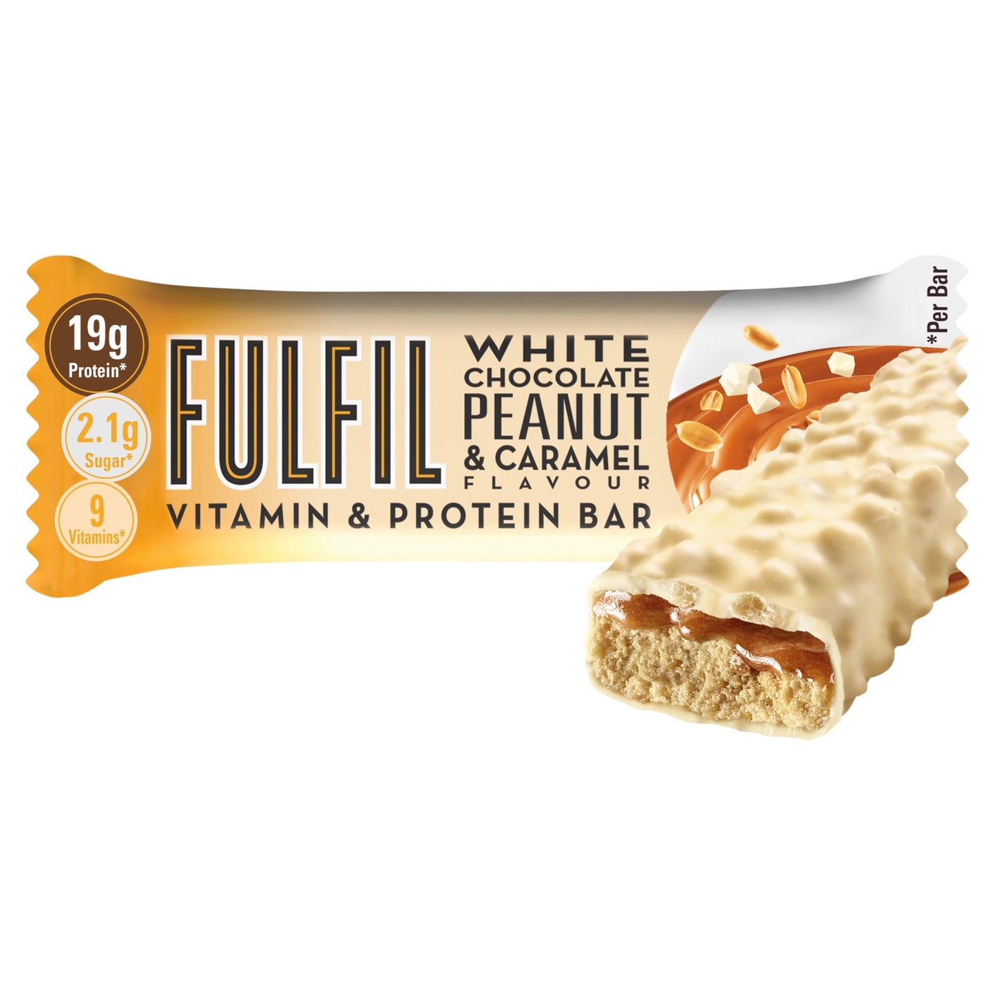 Fulfil Vitamin & Protein Bar - White Chocolate Peanut & Caramel 55g — image 1