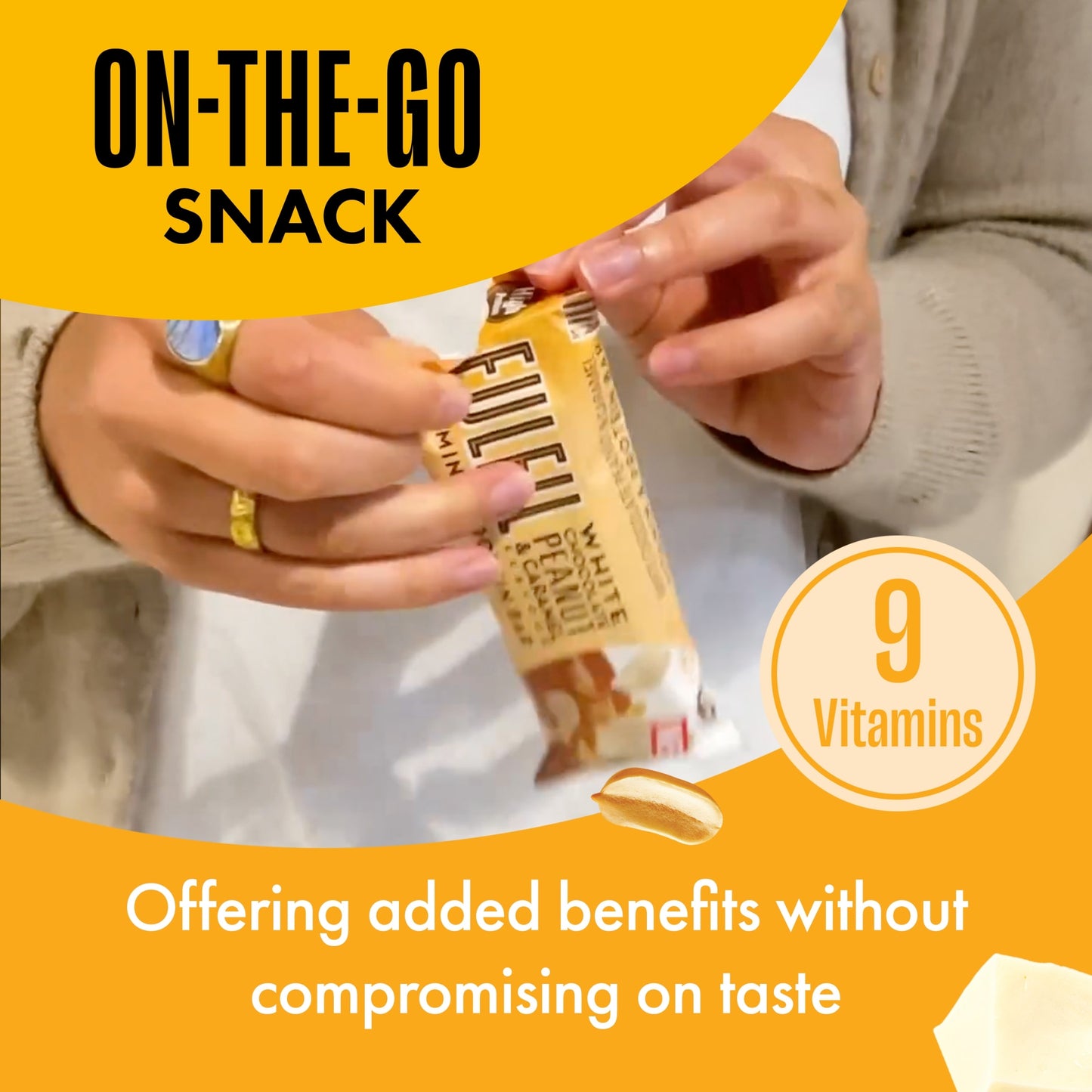 Fulfil Vitamin & Protein Bar - White Chocolate Peanut & Caramel 55g — image 4