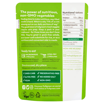 Fullgreen Riced Cauliflower & Broccoli 200g — image 2