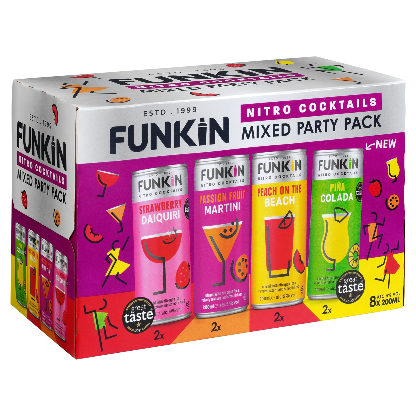 Funkin Nitro Cocktails Mixed Party Pack 8X200ml — image 1