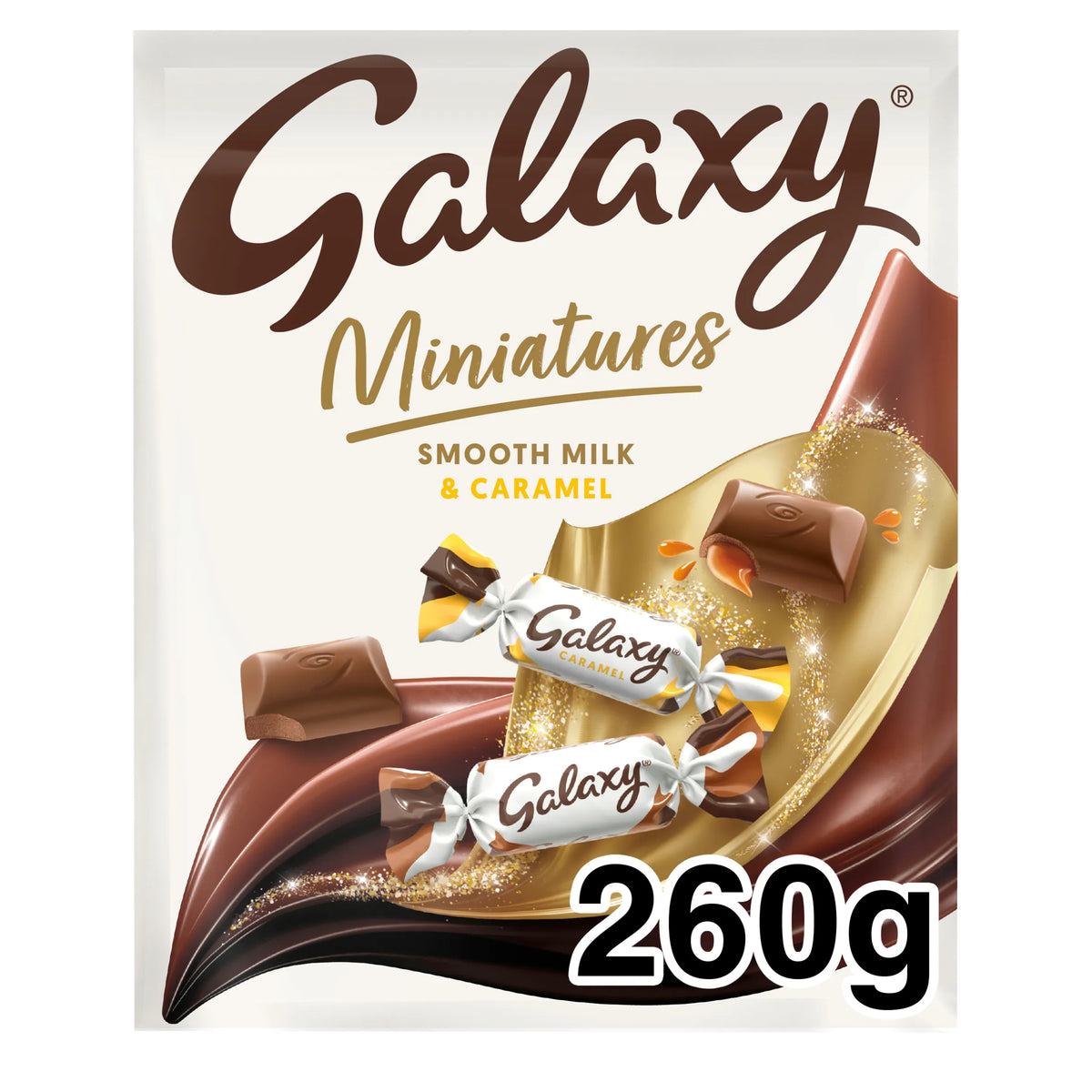 Galaxy Miniatures Smooth Milk & Caramel Chocolate Pouch 260g — image 1