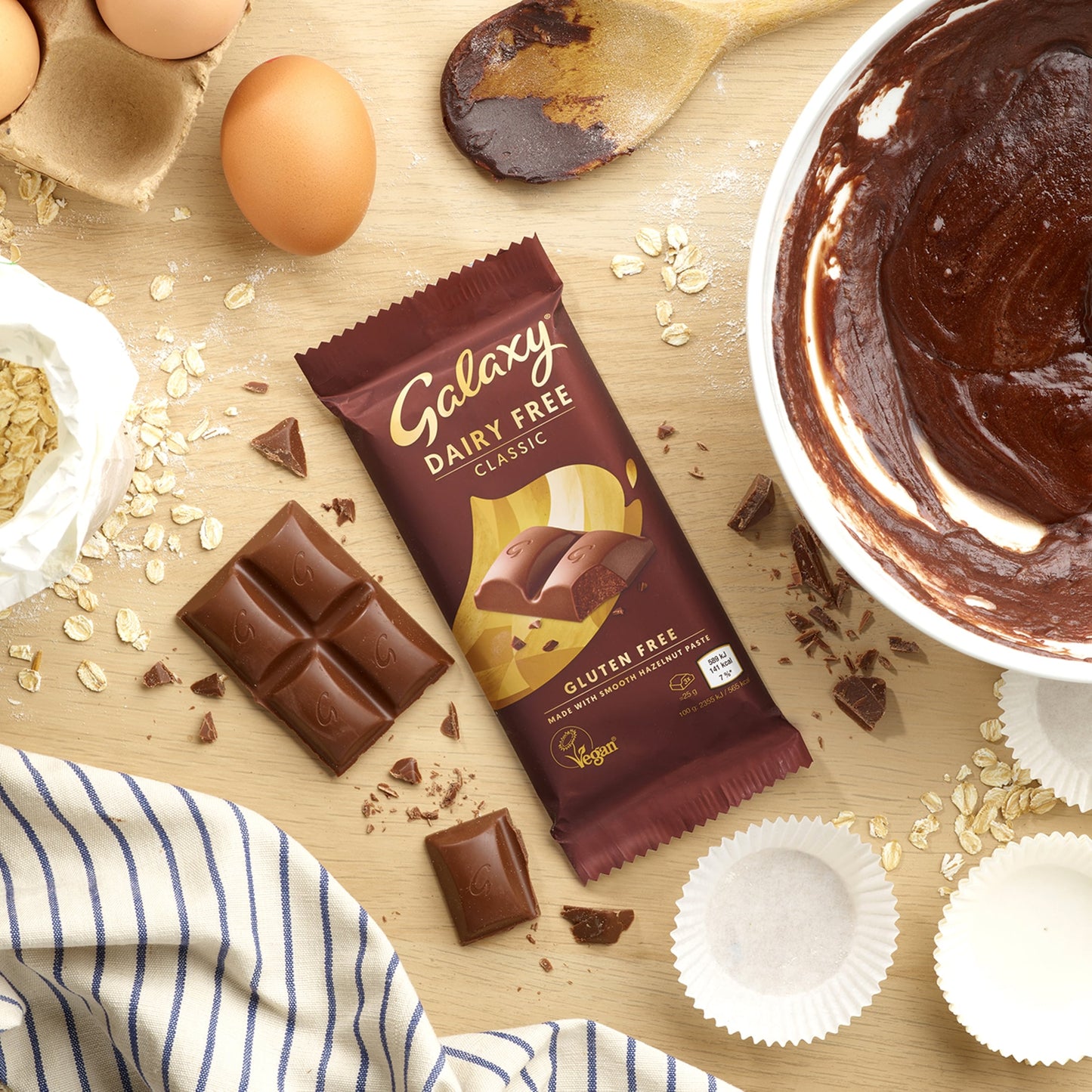 Galaxy Vegan Classic Chocolate Bar Dairy Free 100G — image 2