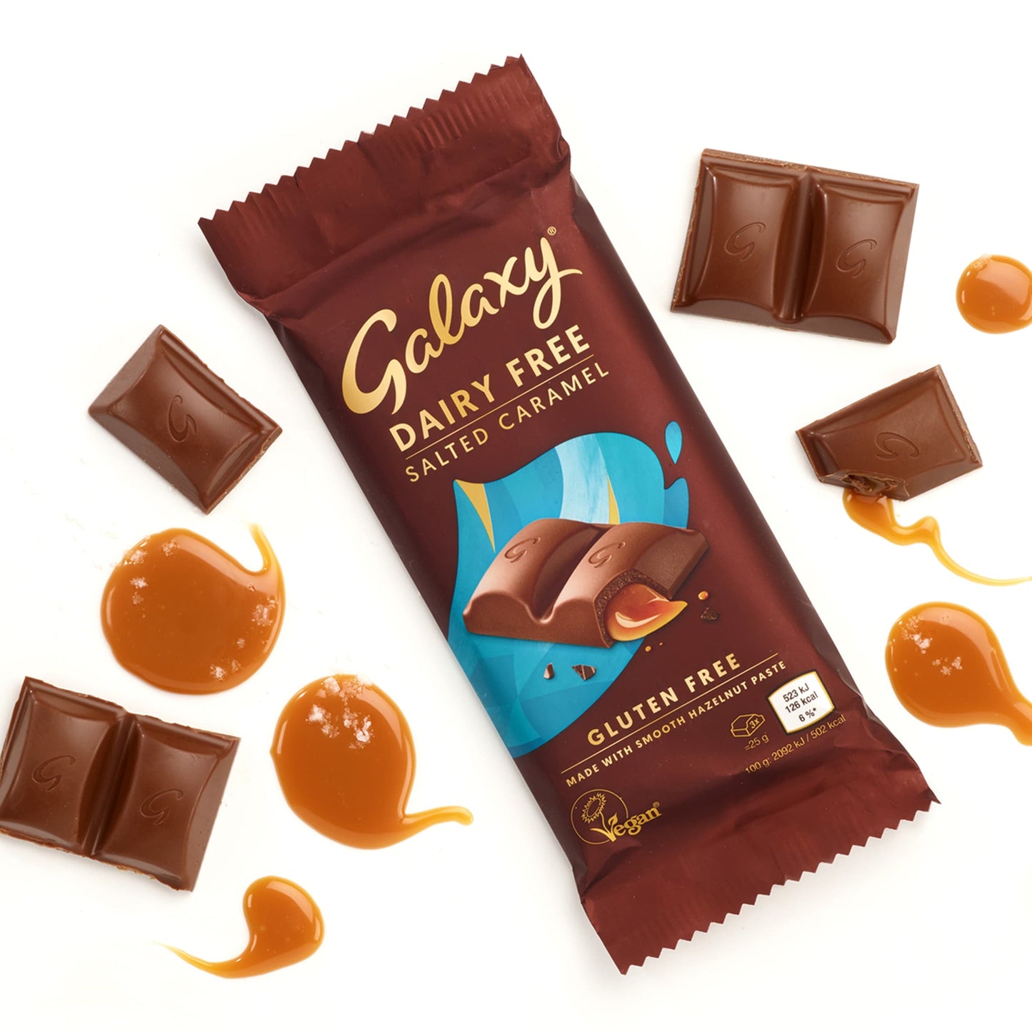 Galaxy Vegan Dairy Free Salted Caramel Chocolate 100g — image 3
