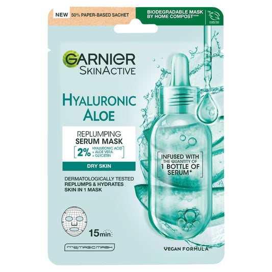 Garnier Hyaluronic Aloe Replumping Serum Mask 28g — image 1