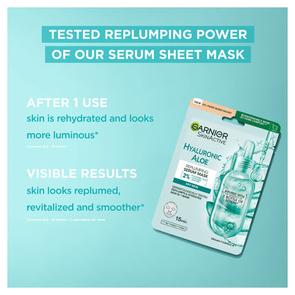 Garnier Hyaluronic Aloe Replumping Serum Mask 28g — image 2