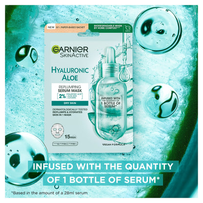 Garnier Hyaluronic Aloe Replumping Serum Mask 28g — image 3